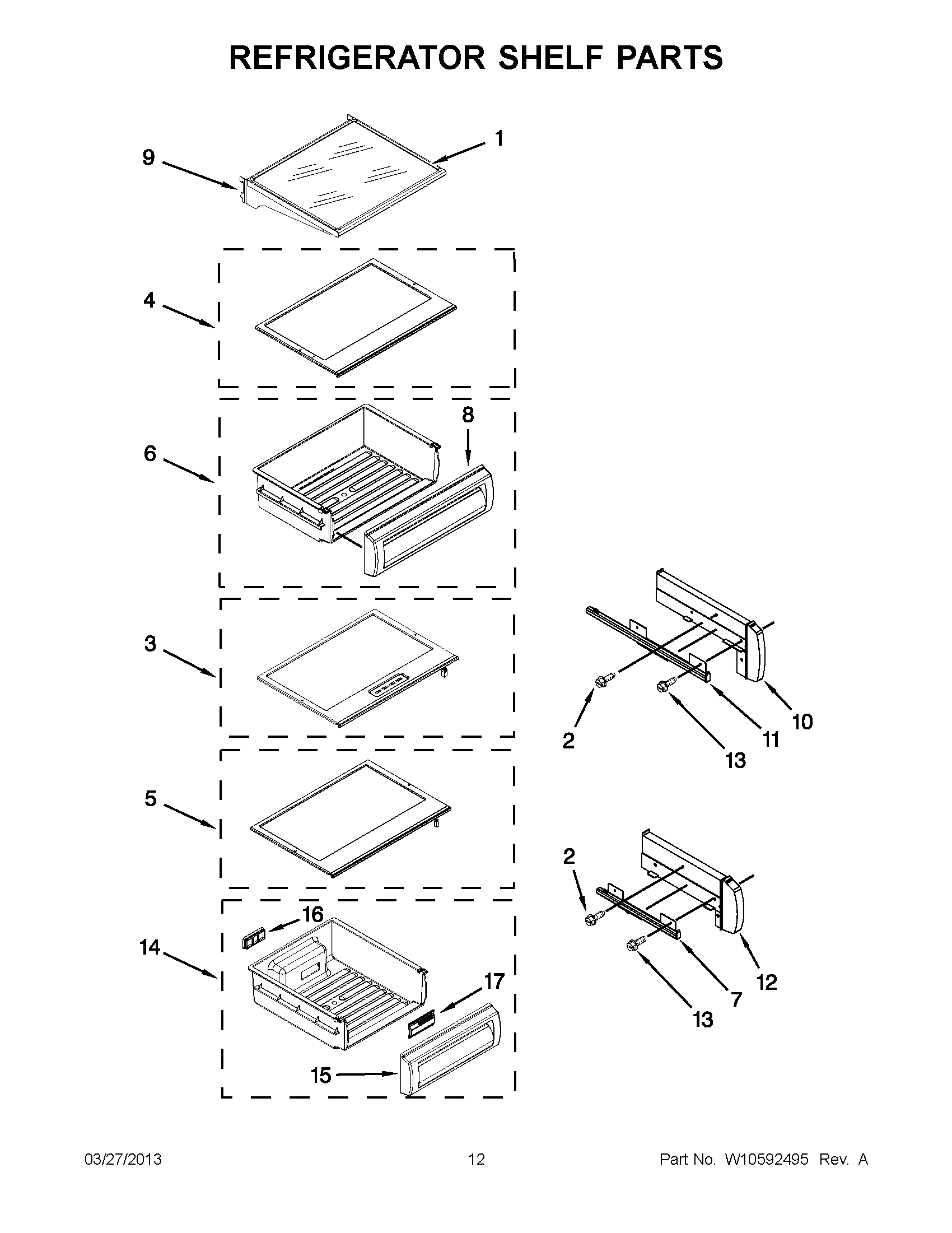 06 - REFRIGERATOR SHELF PARTS