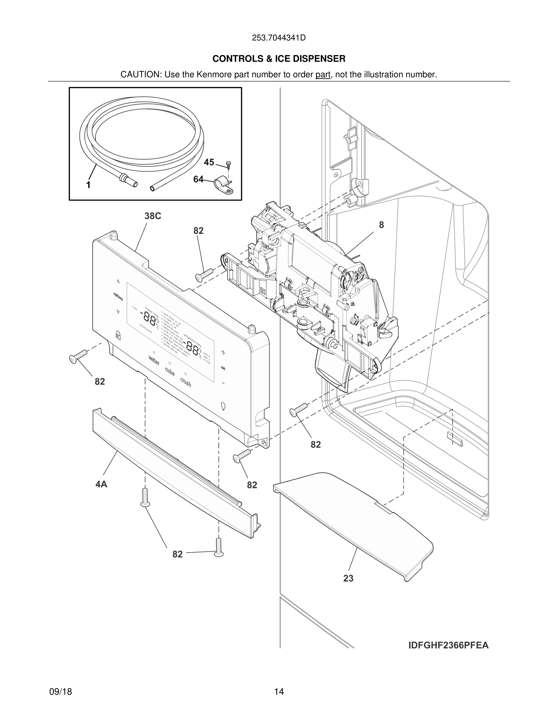 15 - CONTROLS & ICE DISPENSER