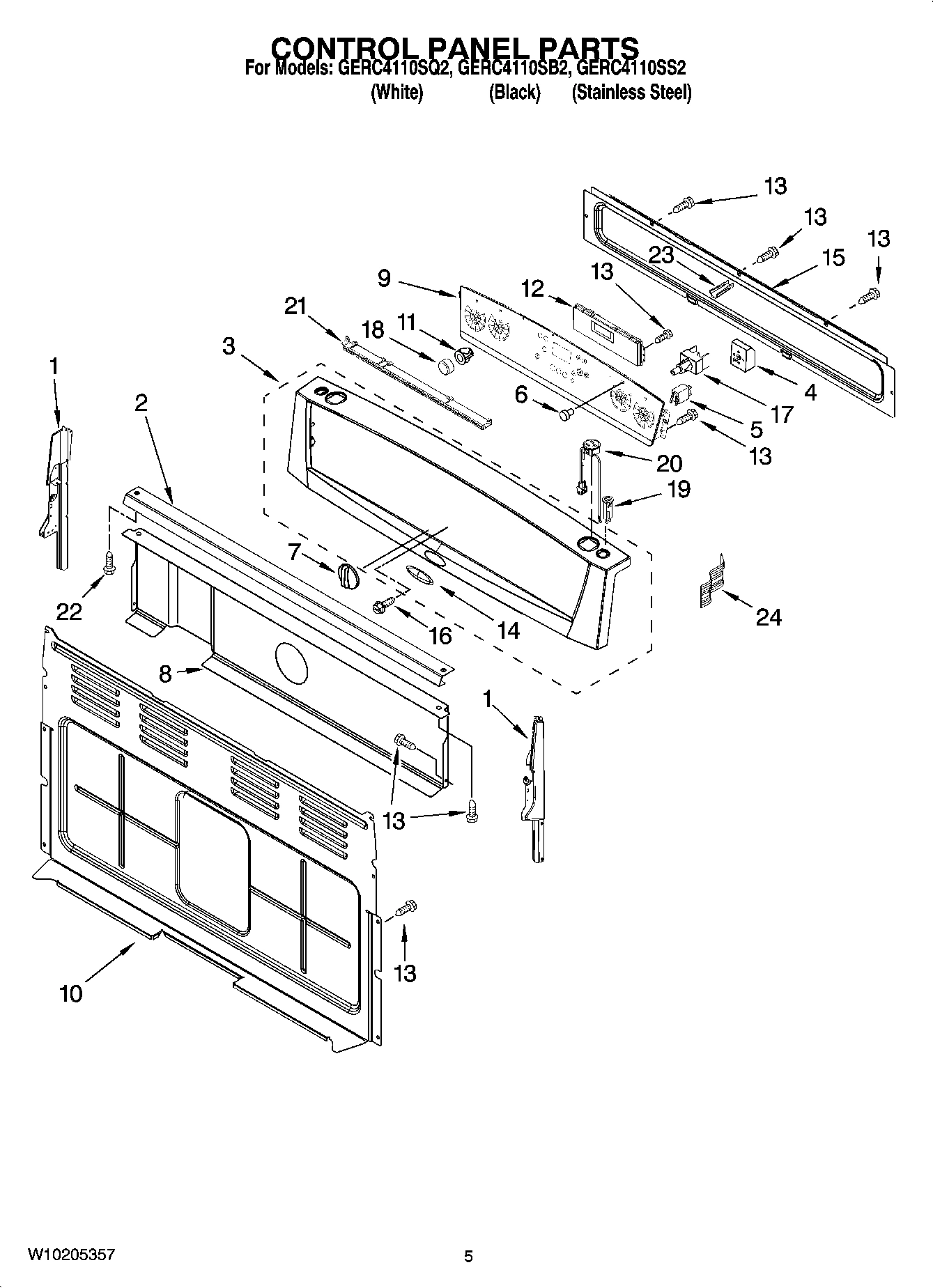 04 - CONTROL PANEL PARTS