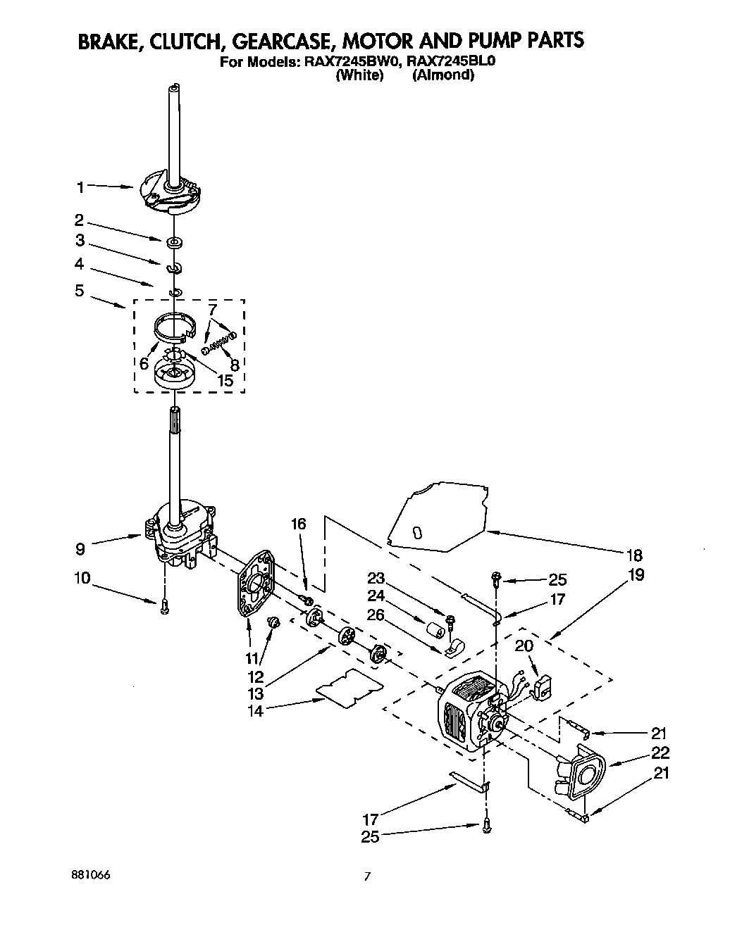 05 - BRAKE, CLUTCH, GEARCASE, MOTOR & PUMP