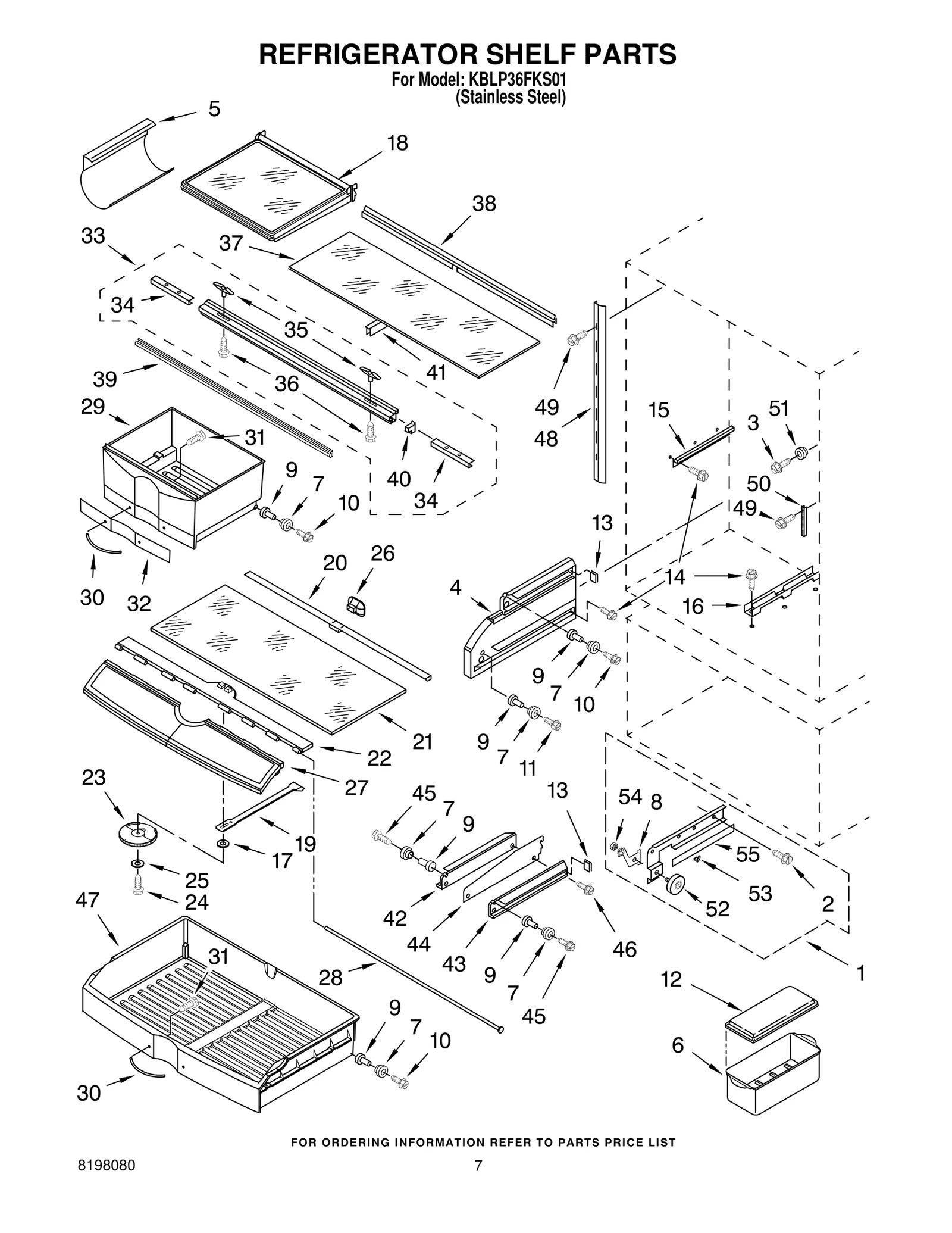 REFRIGERATOR SHELF PARTS