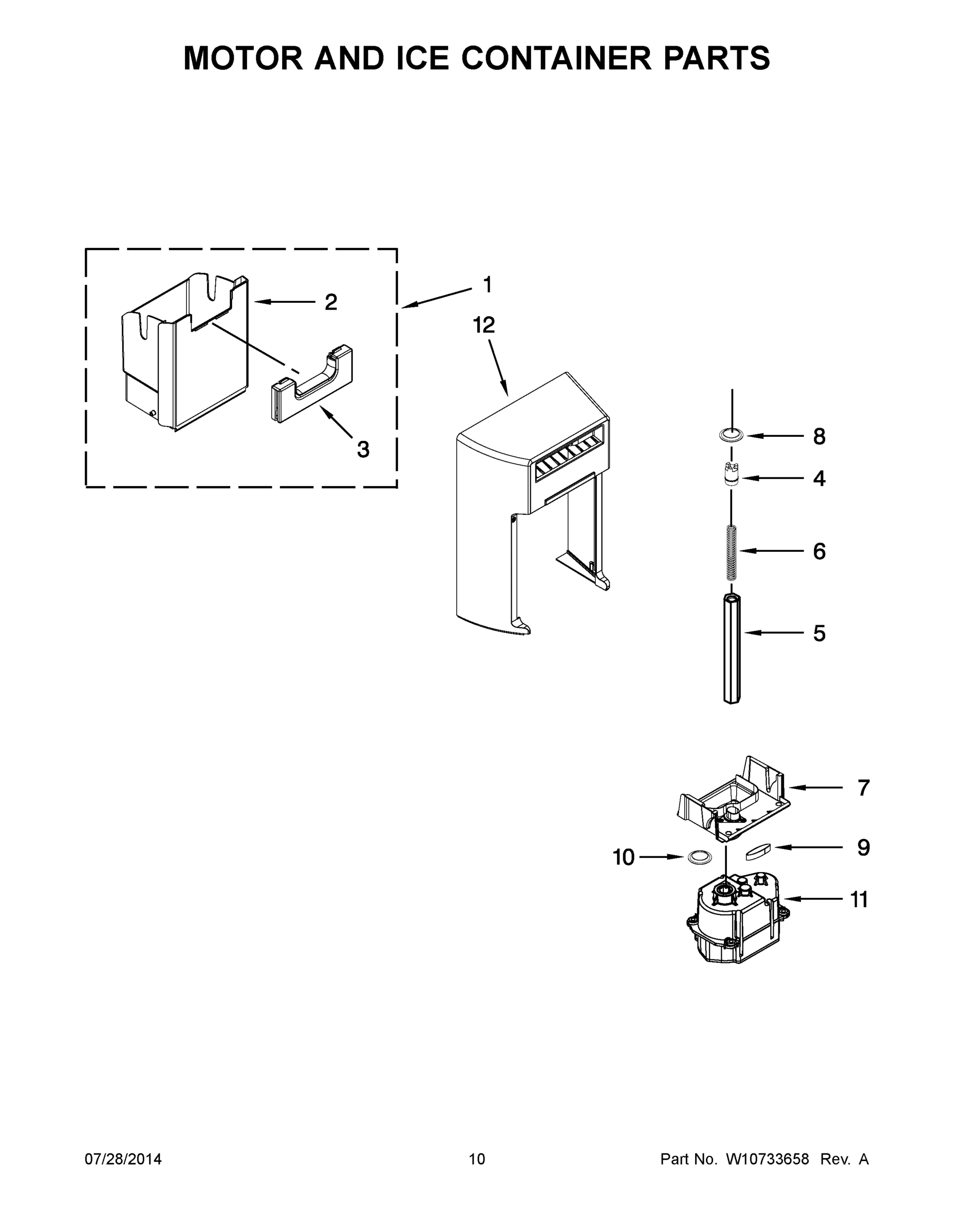 06 - MOTOR AND ICE CONTAINER PARTS