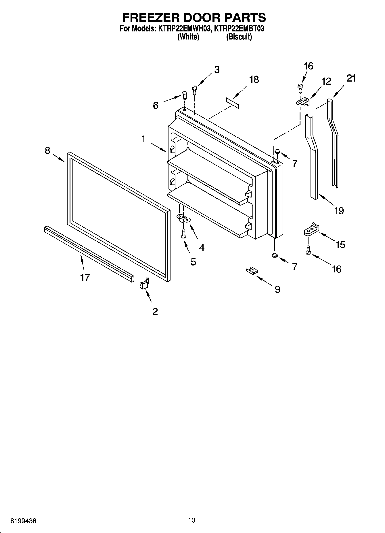 07 - FREEZER DOOR PARTS