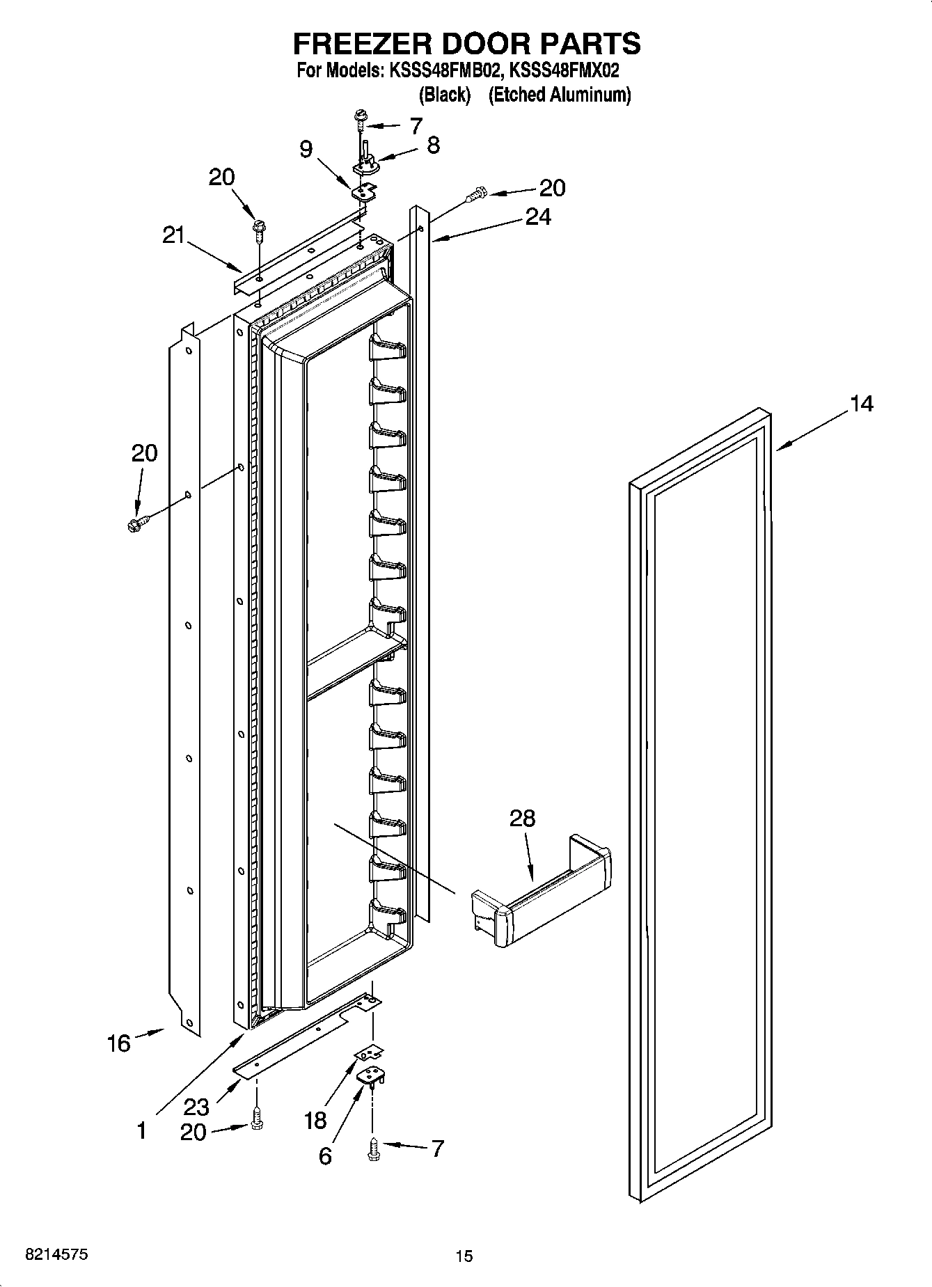 10 - FREEZER DOOR PARTS