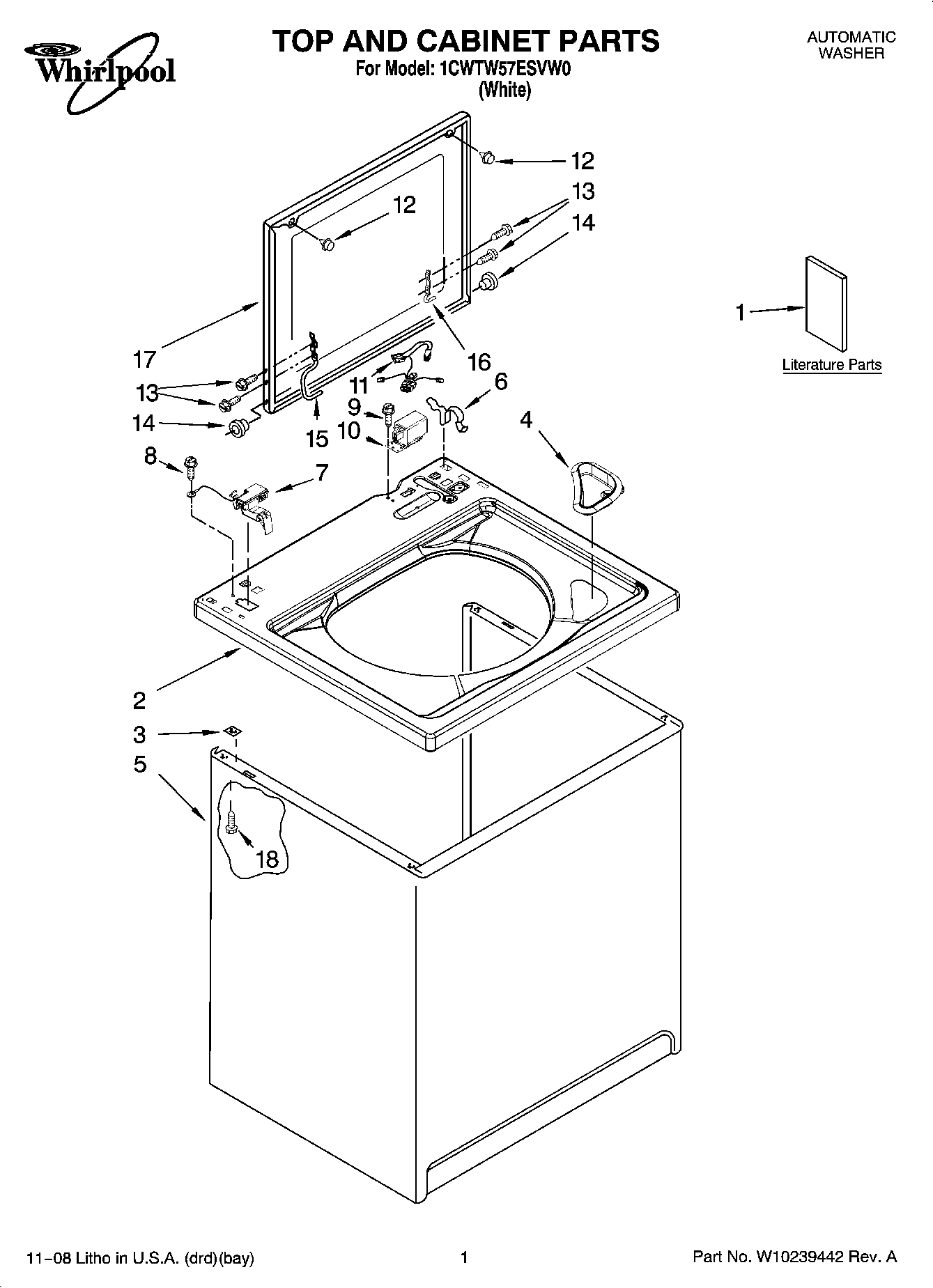 01 - TOP AND CABINET PARTS