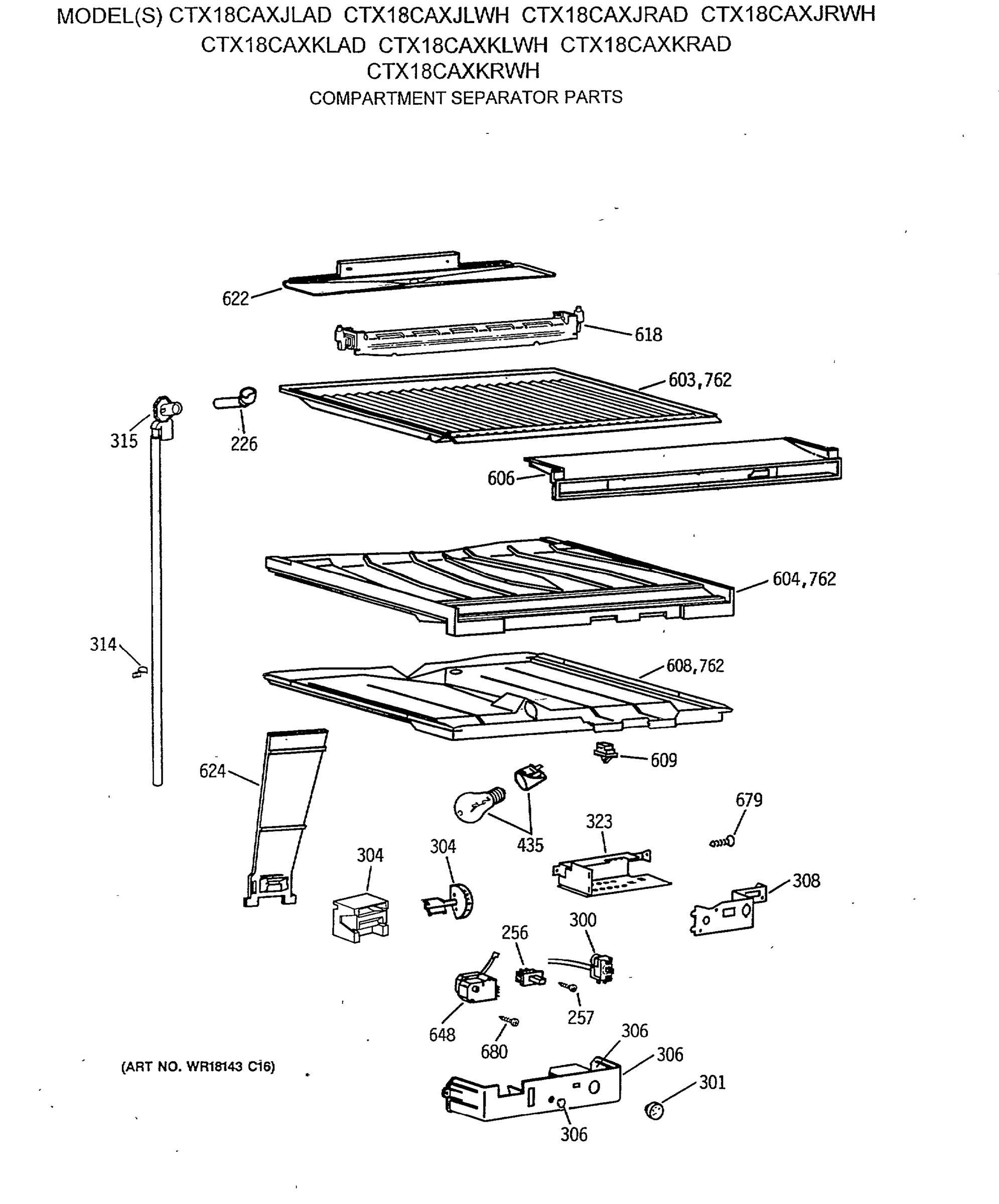 COMPARTMENT SEPARATOR PARTS