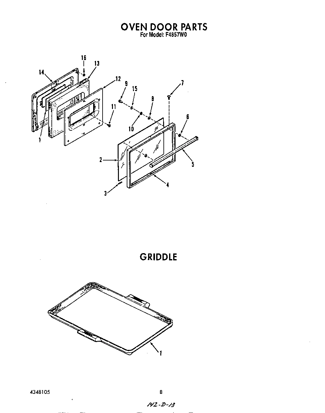 06 - OVEN DOOR , GRIDDLE