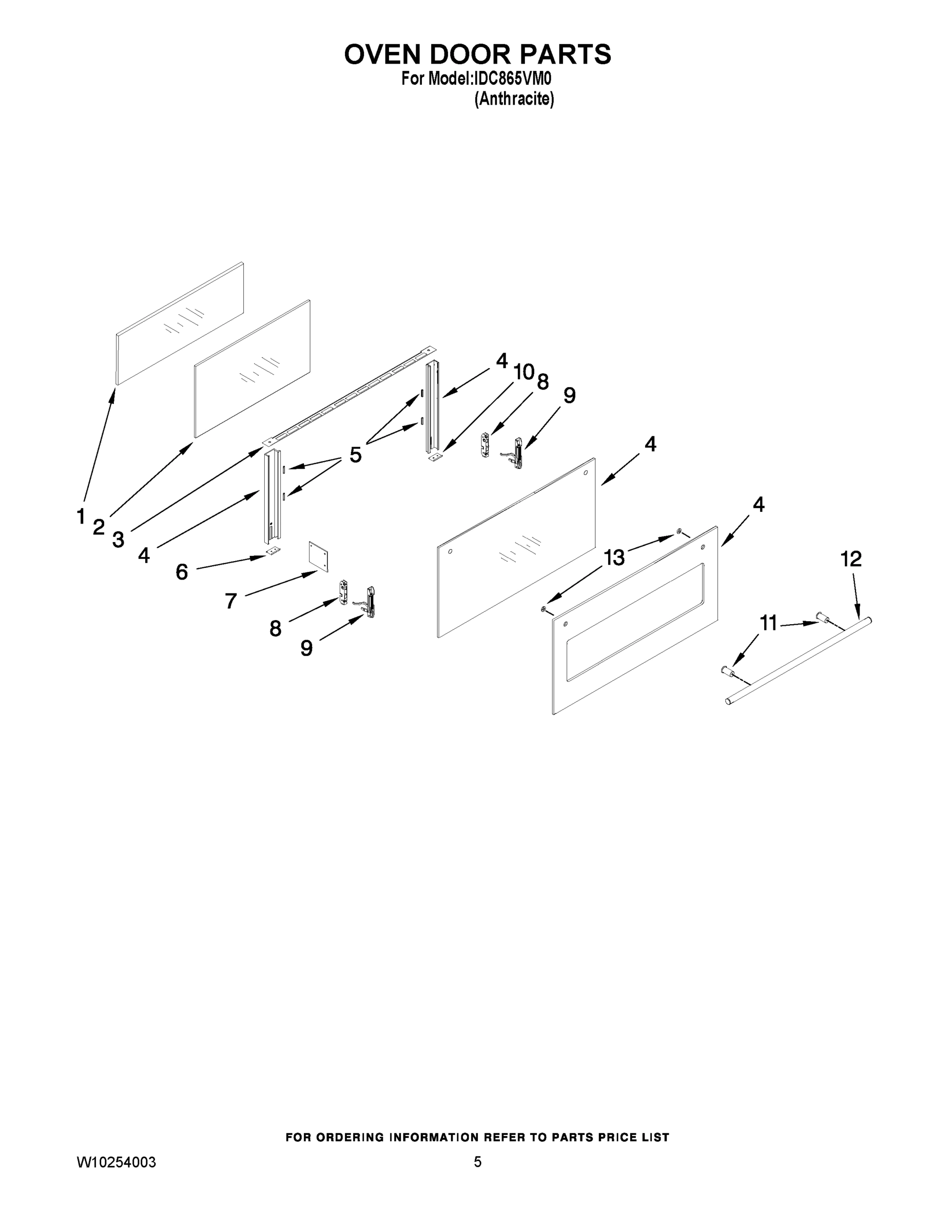 04 - OVEN DOOR PARTS