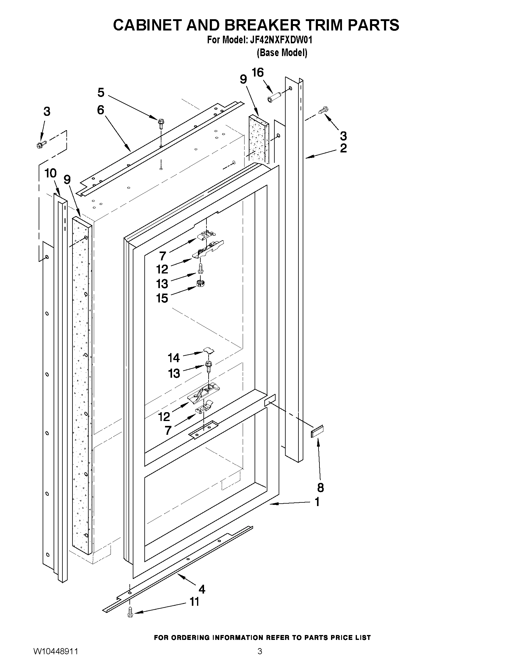 02 - CABINET AND BREAKER TRIM PARTS