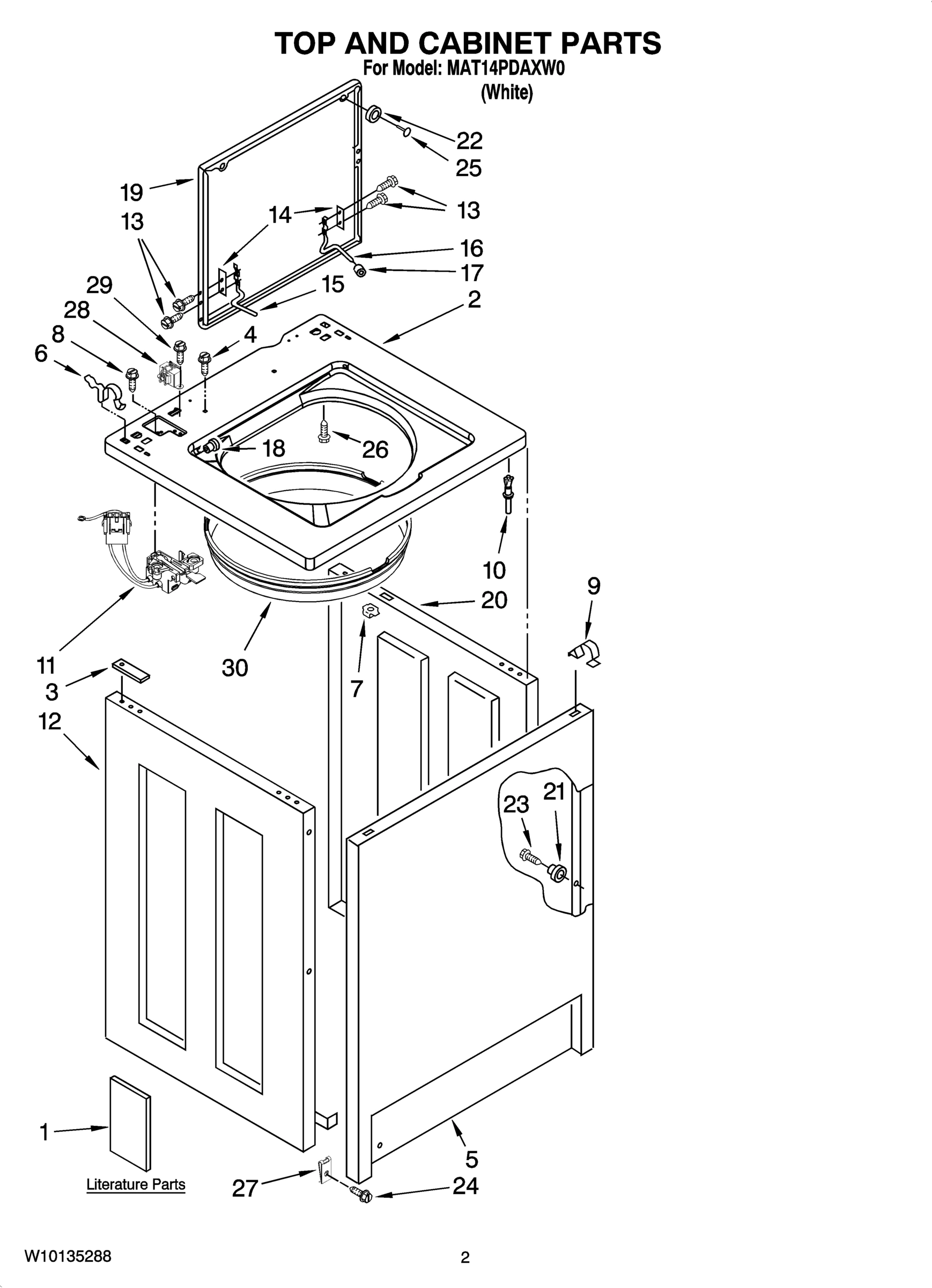 01 - TOP AND CABINET PARTS