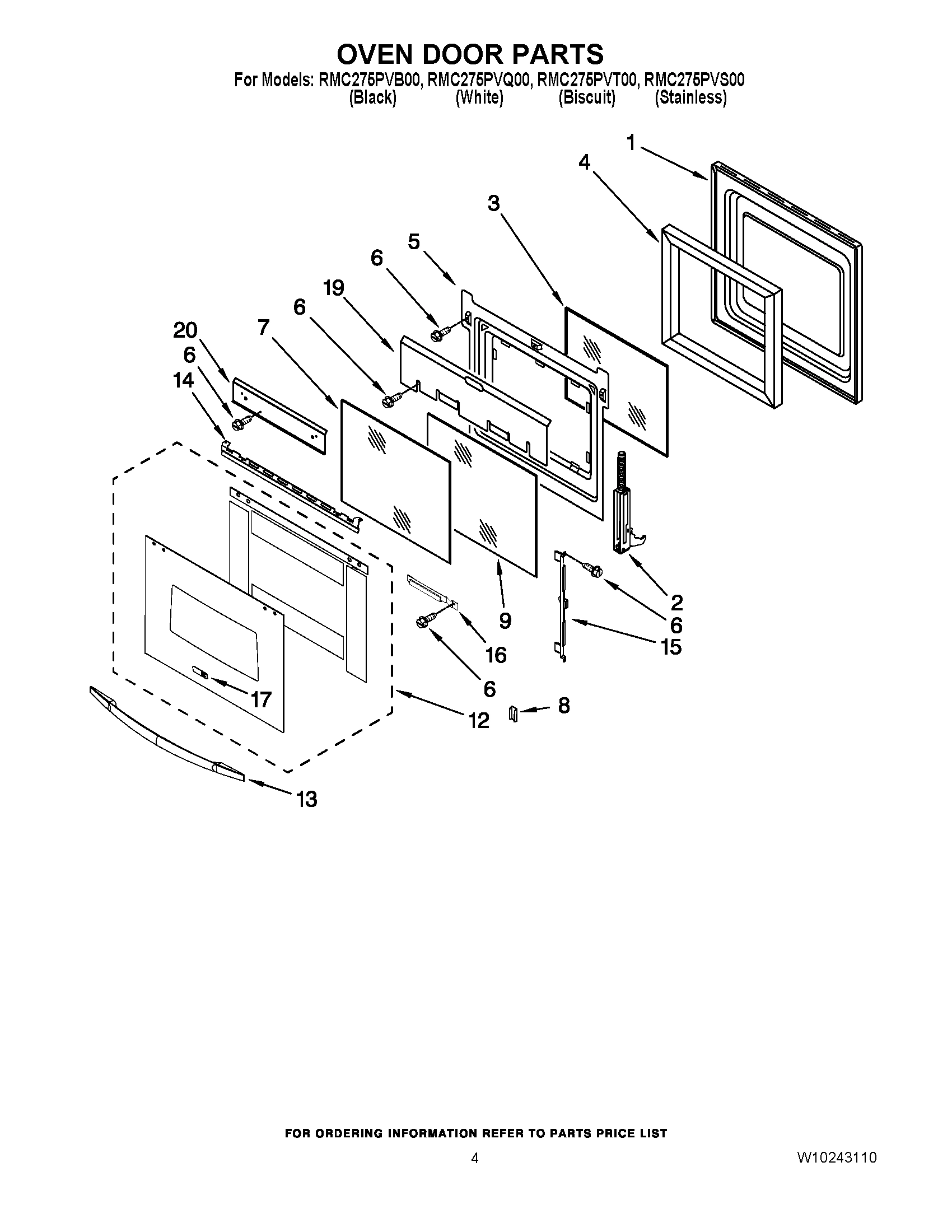 03 - OVEN DOOR PARTS