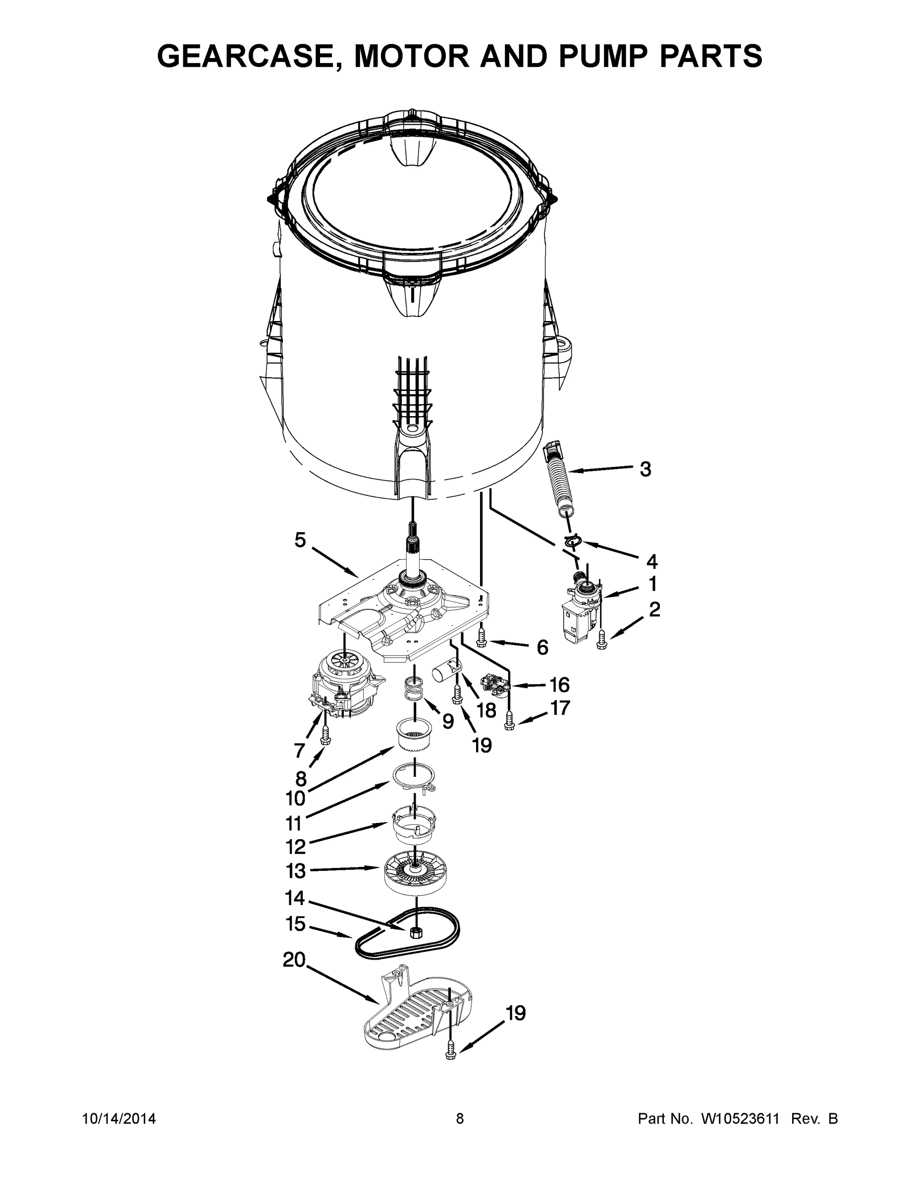 05 - GEARCASE, MOTOR AND PUMP PARTS