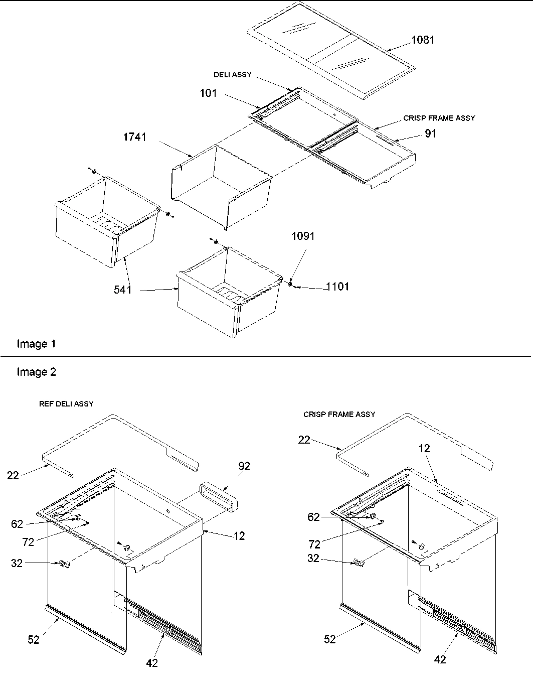 05 - Deli and Crisper Assy