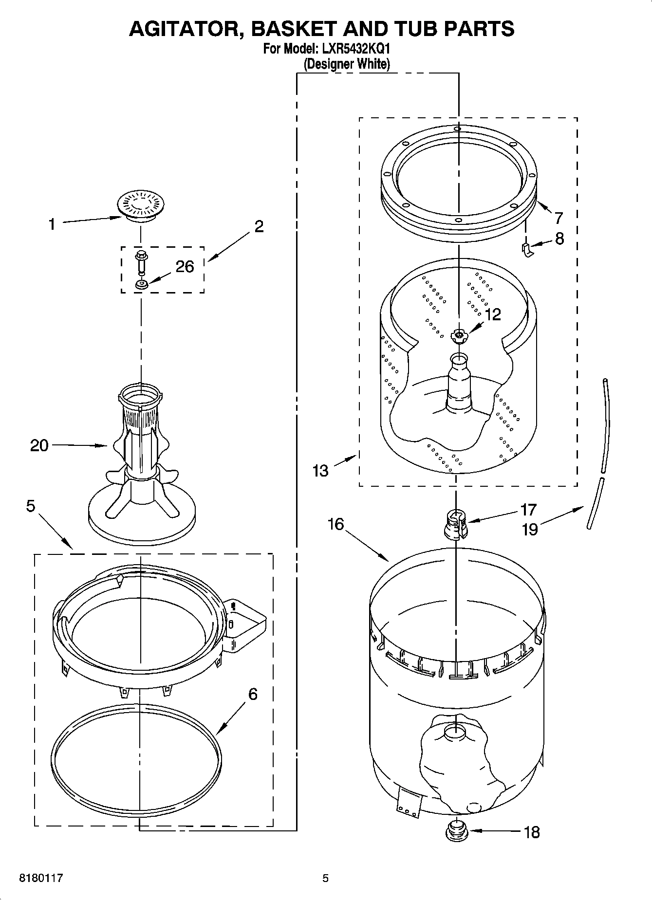 03 - AGITATOR, BASKET AND TUB PARTS