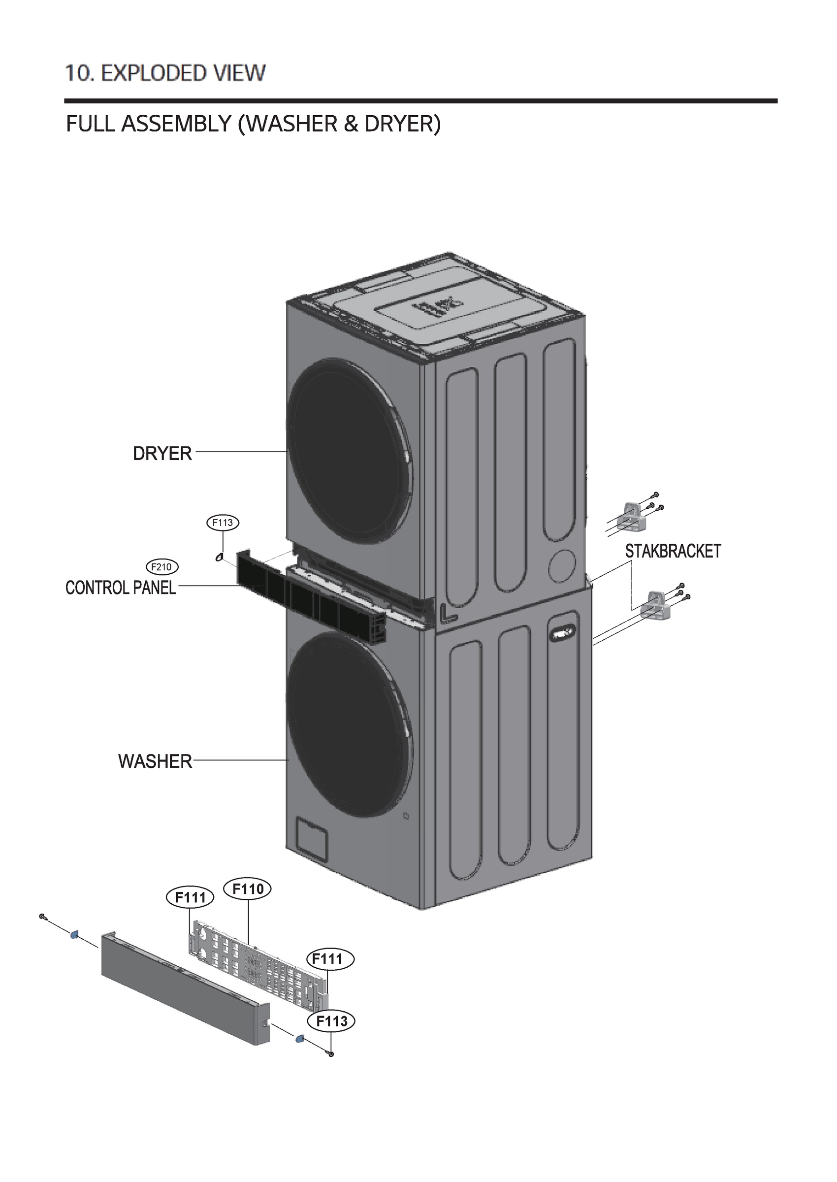 FULL ASSEMBLY (WASHER & DRYER)