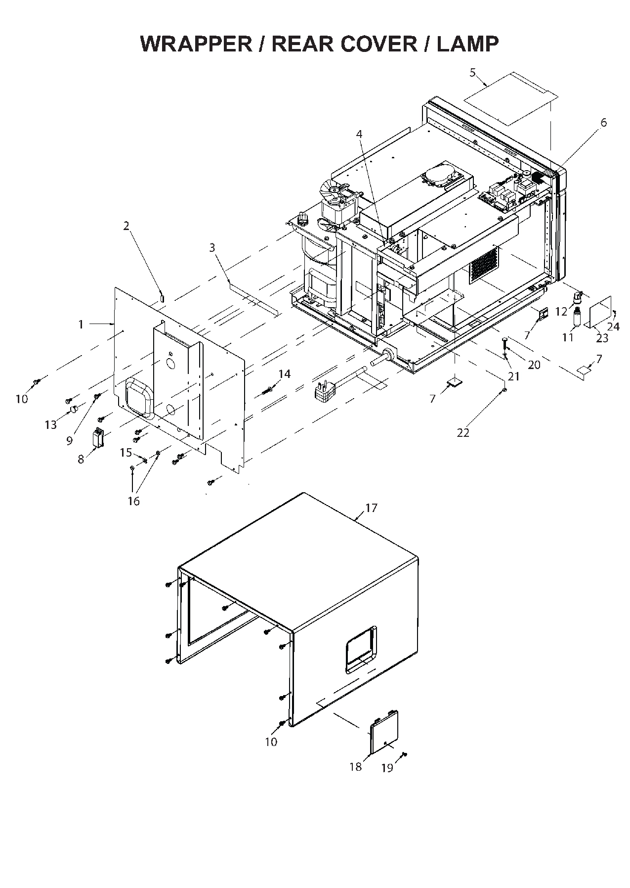 WRAPPER / REAR COVER / LAMP