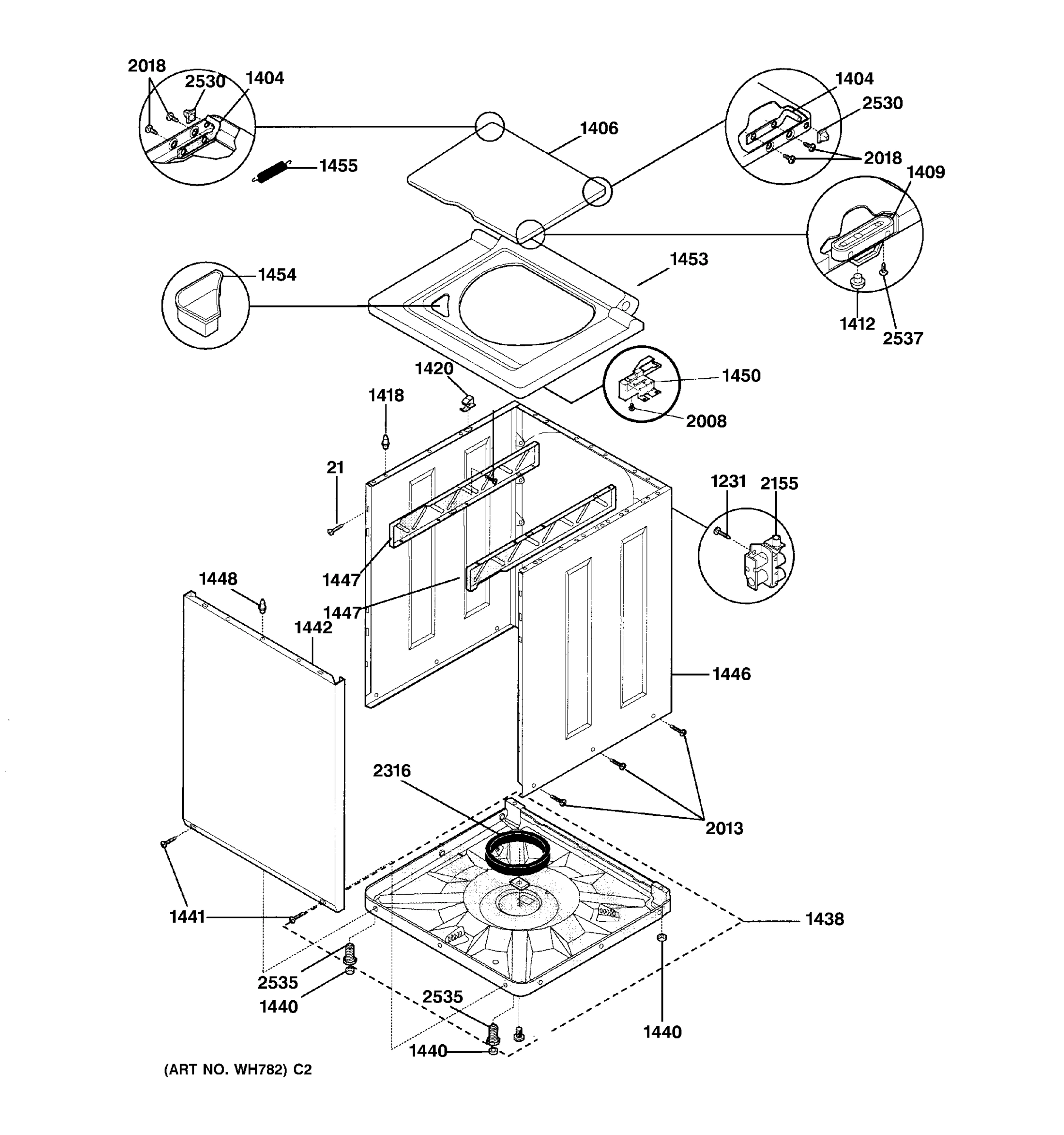WASHER CABINET & TOP