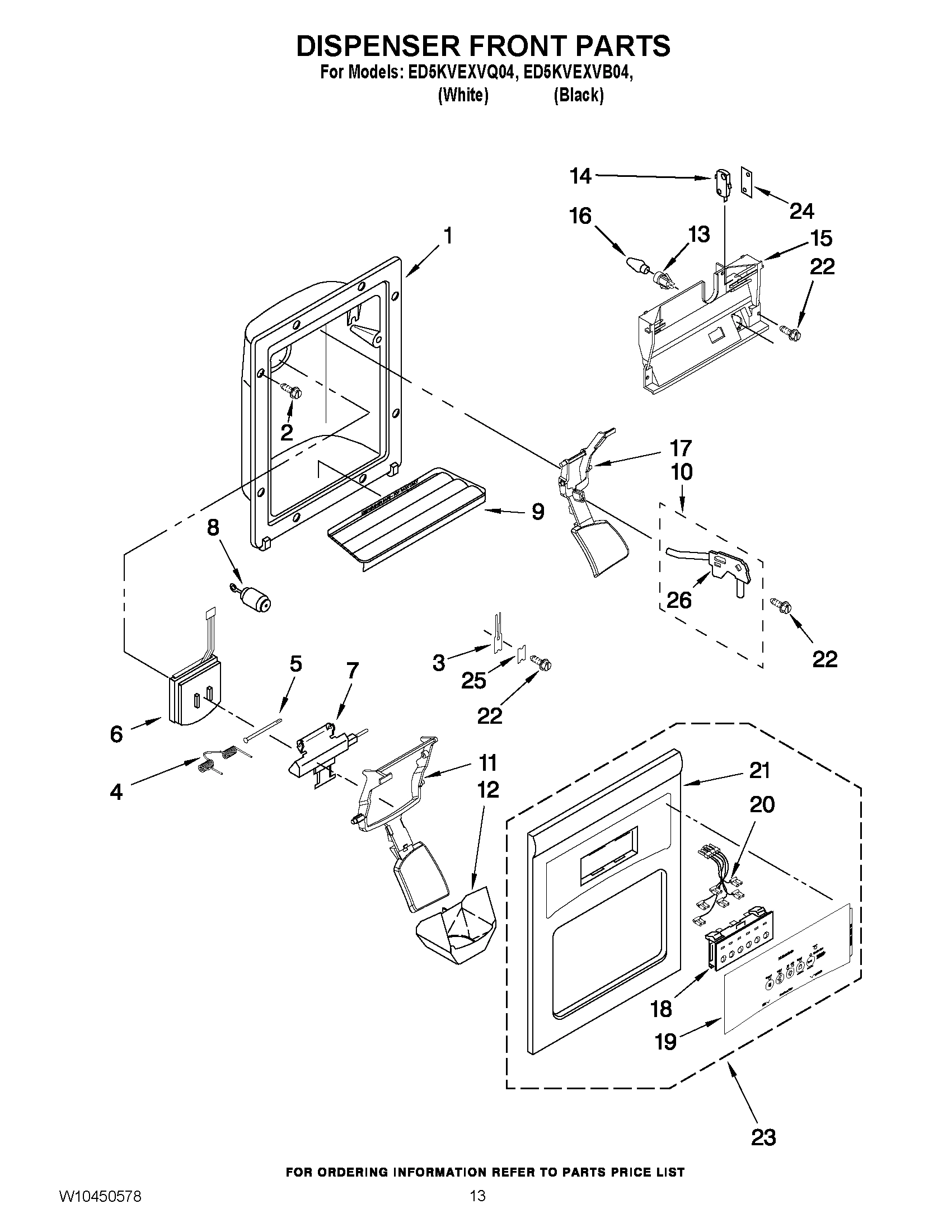 08 - DISPENSER FRONT PARTS