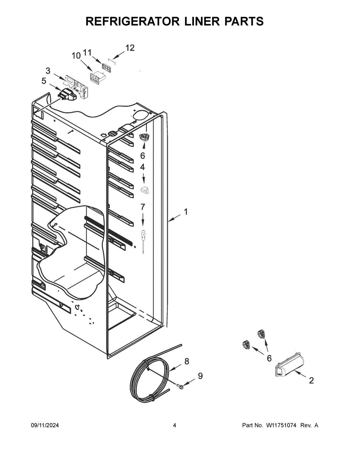 03 - REFRIGERATOR LINER PARTS