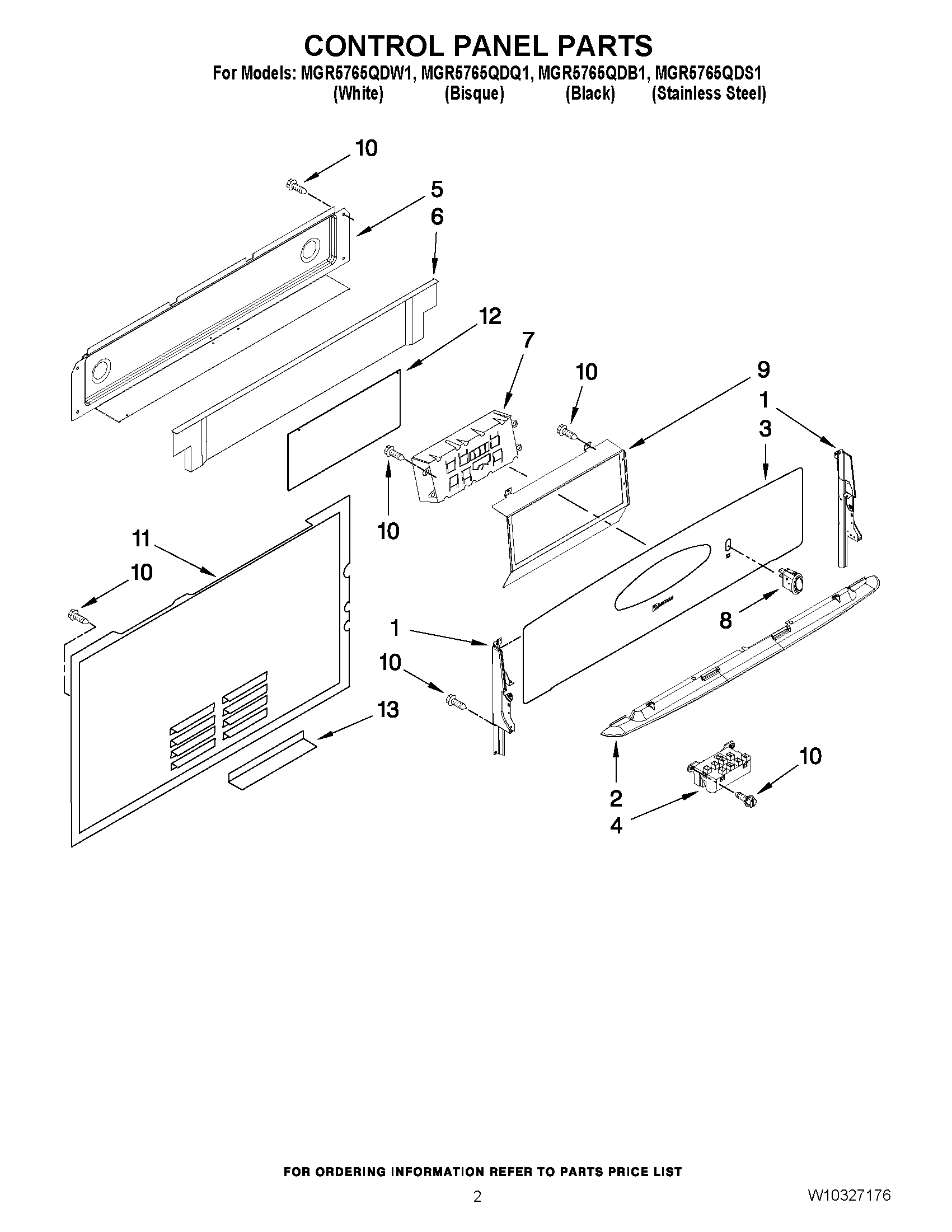 02 - CONTROL PANEL PARTS