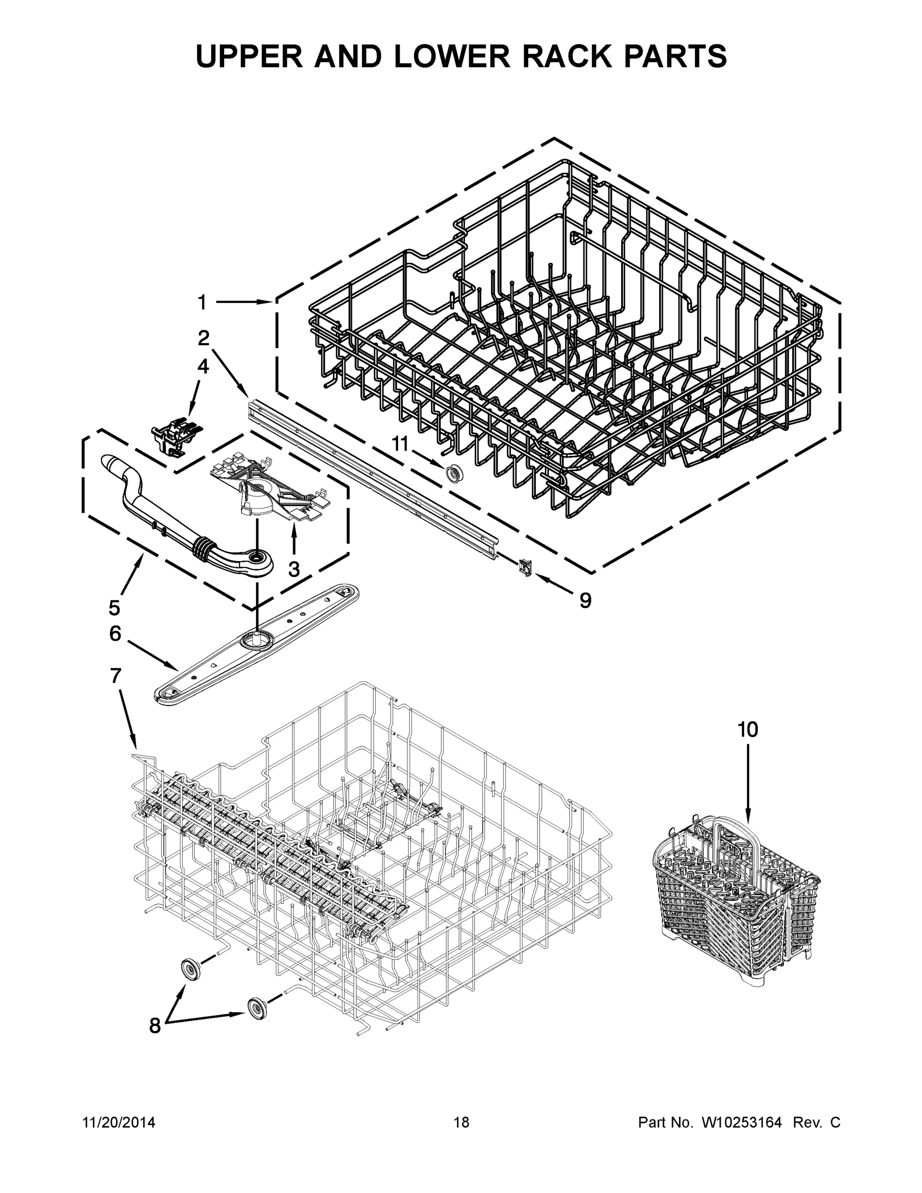 10 - UPPER AND LOWER RACK PARTS