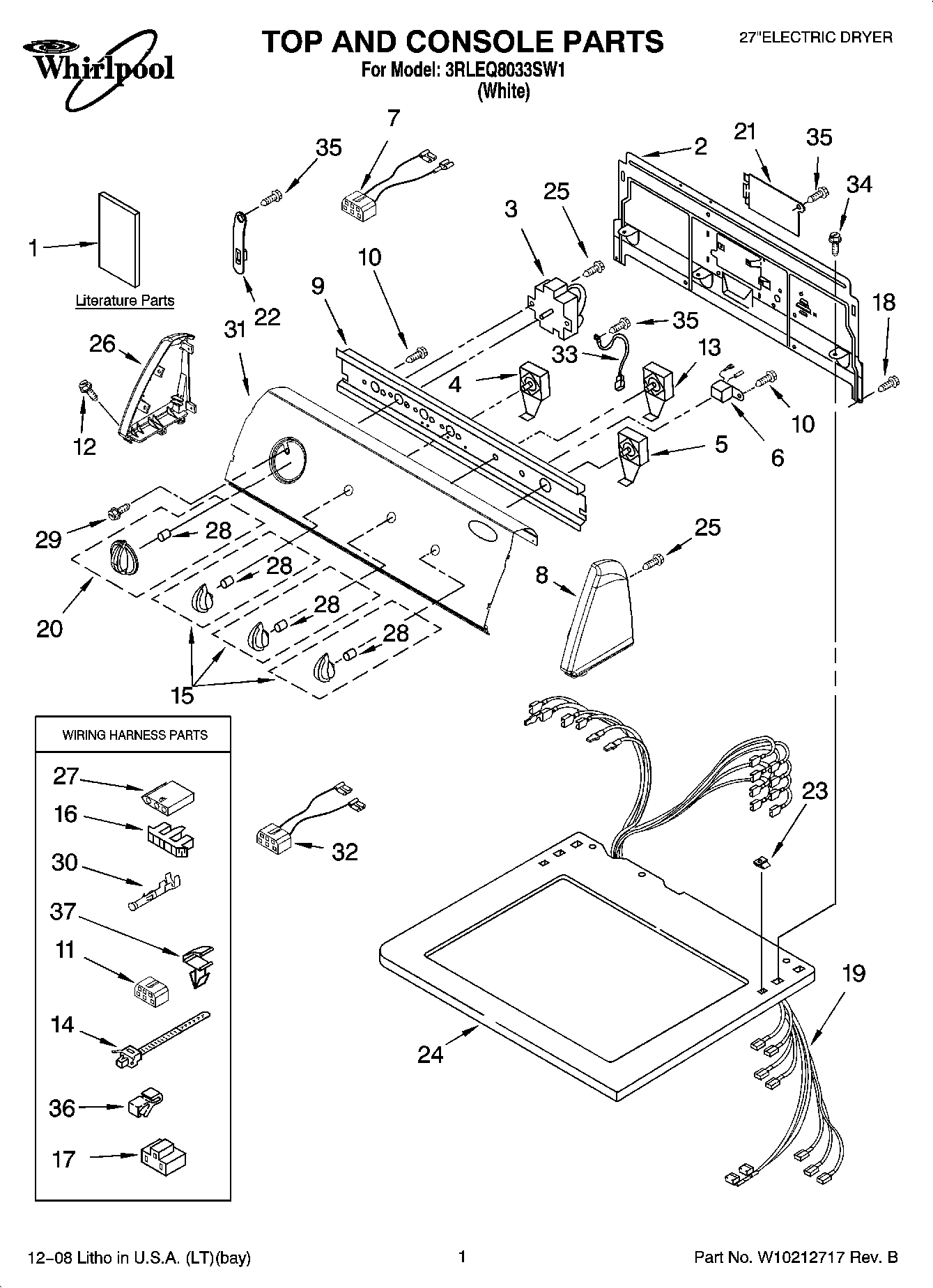 01 - TOP AND CONSOLE PARTS