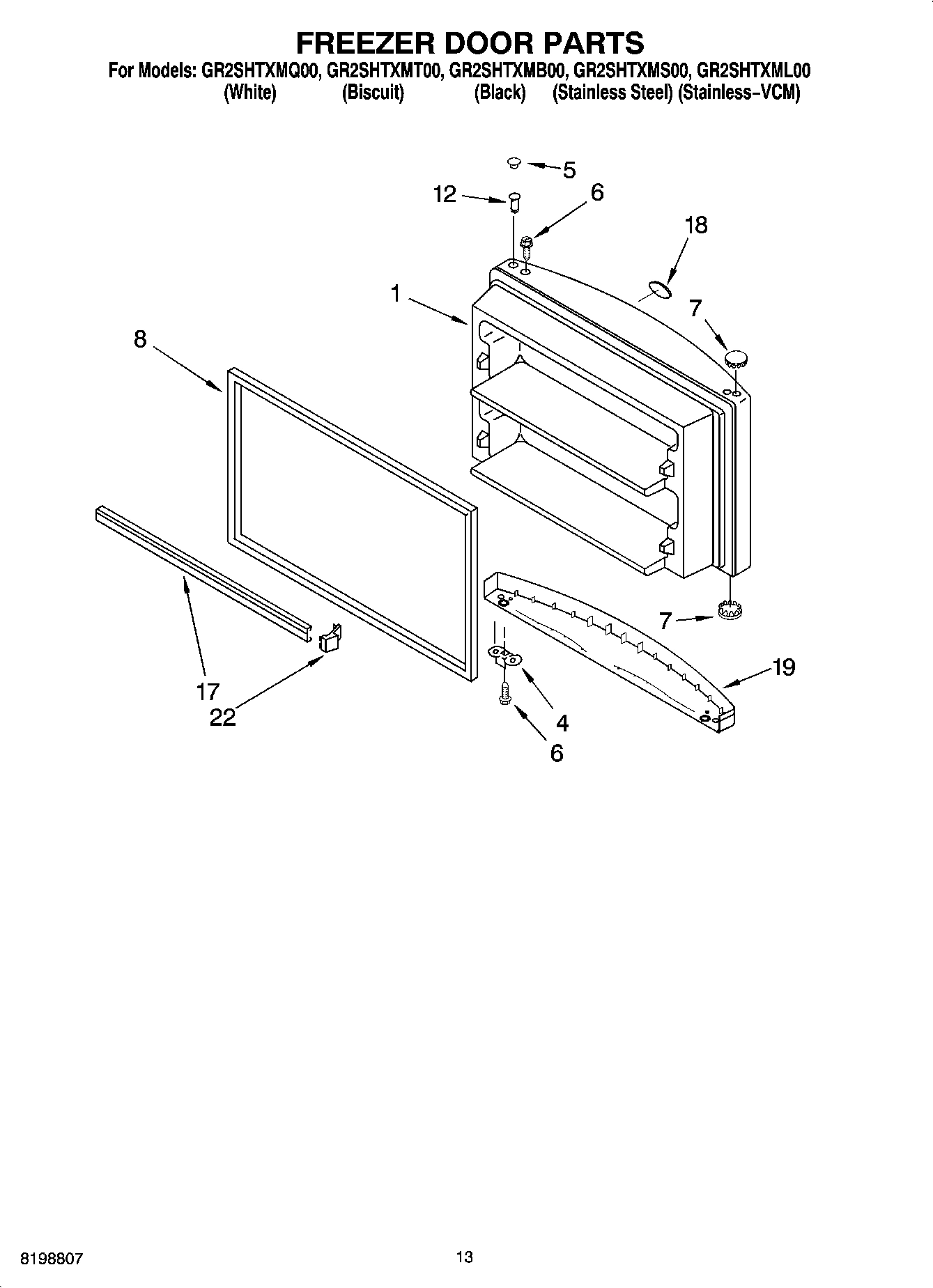 07 - FREEZER DOOR PARTS
