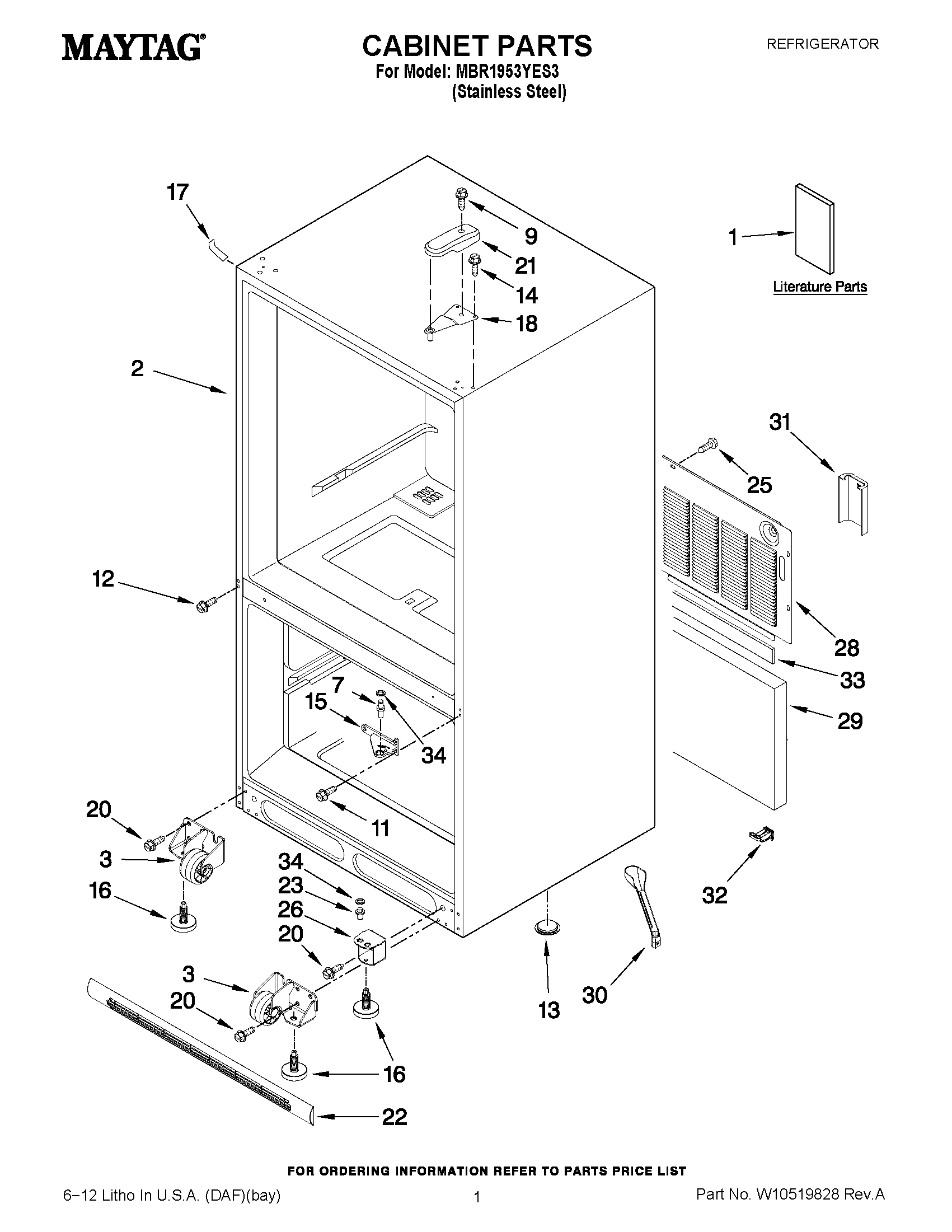 01 - CABINET PARTS