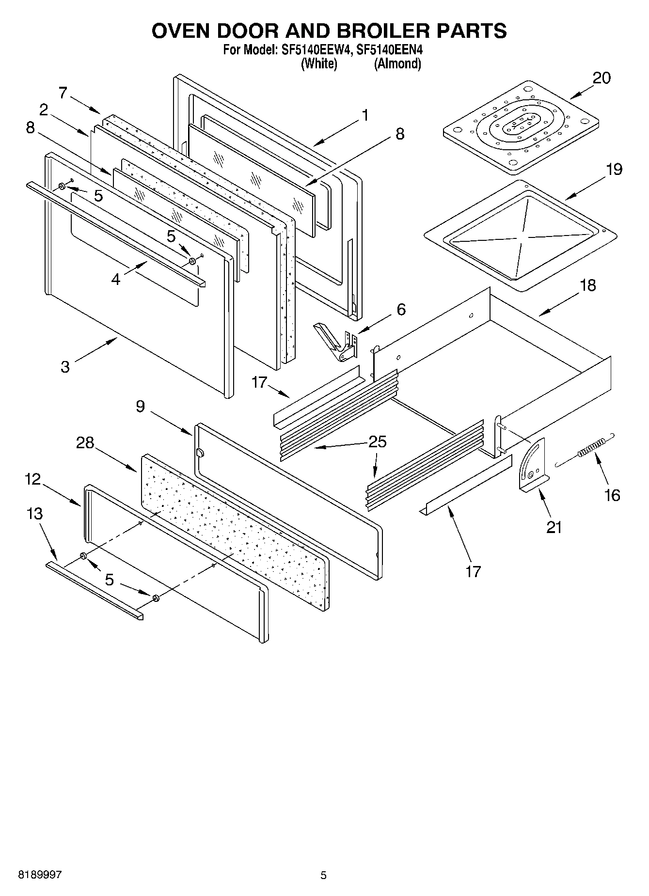 03 - OVEN DOOR AND BROILER