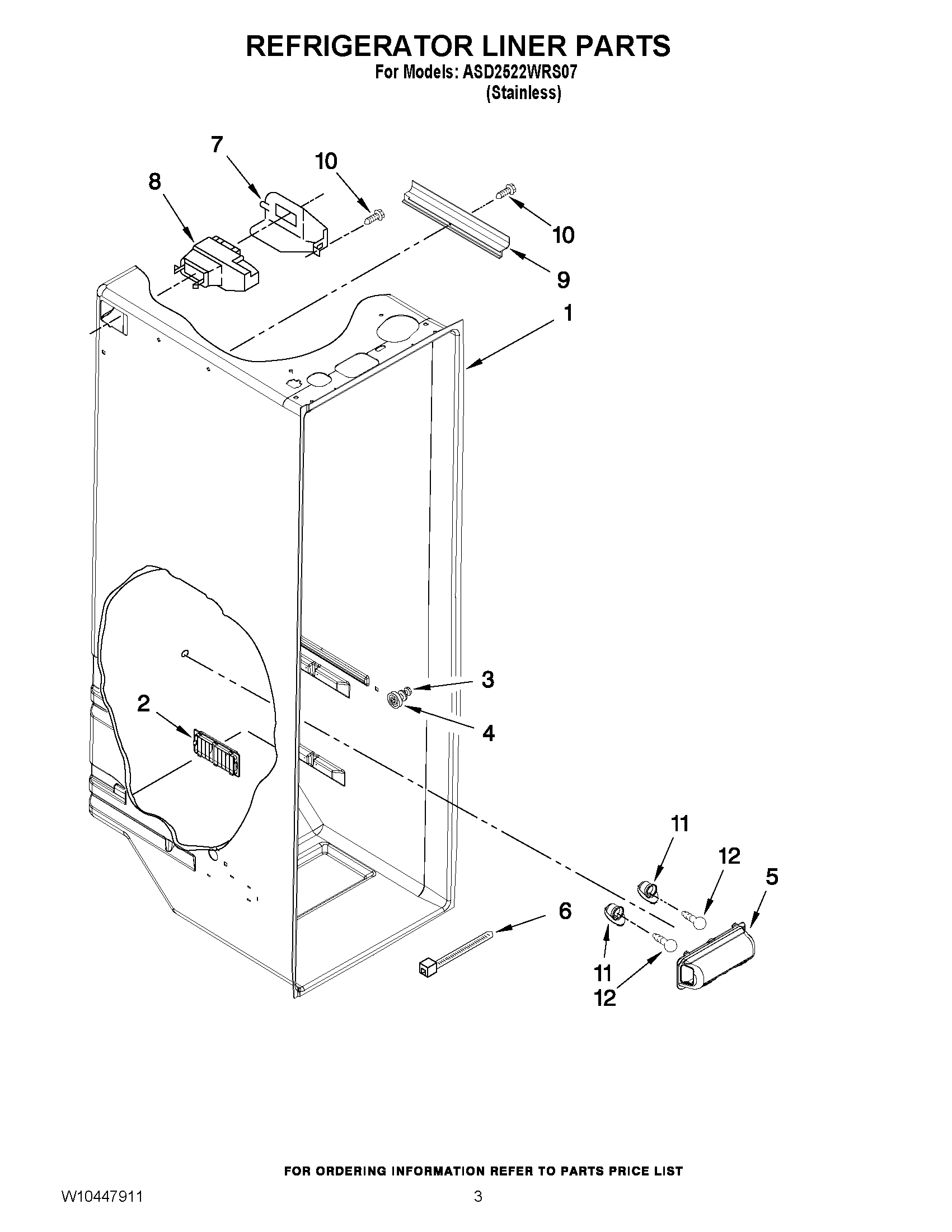 02 - REFRIGERATOR LINER PARTS