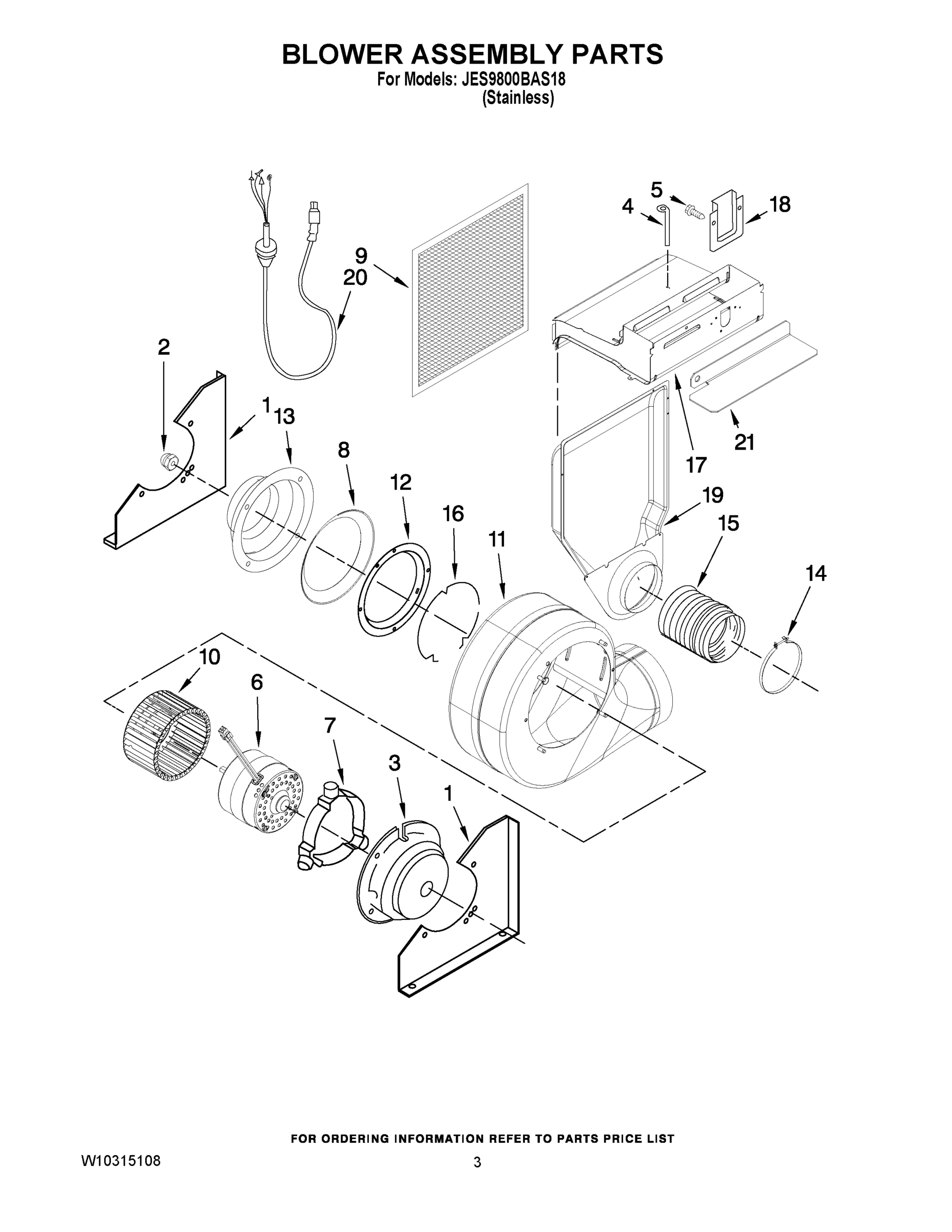 03 - BLOWER ASSEMBLY PARTS
