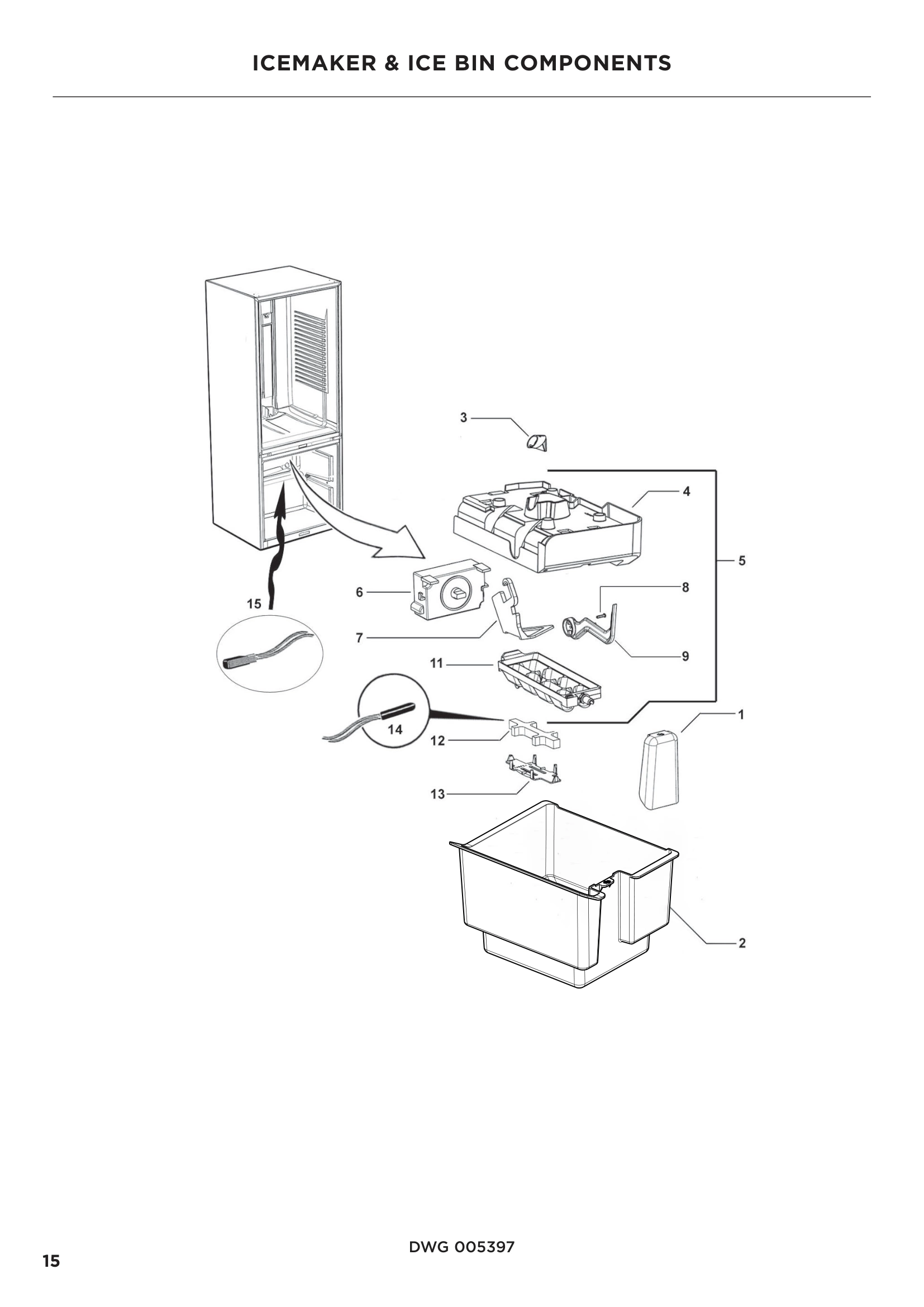 ICEMAKER & ICE BIN COMPONENTS