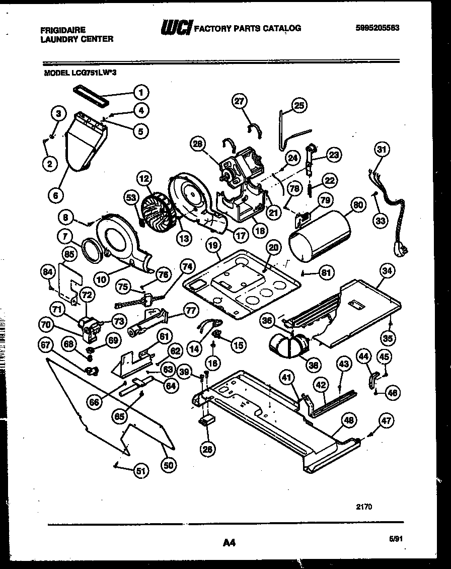 03 - MOTOR, BLOWER AND CABINET PARTS