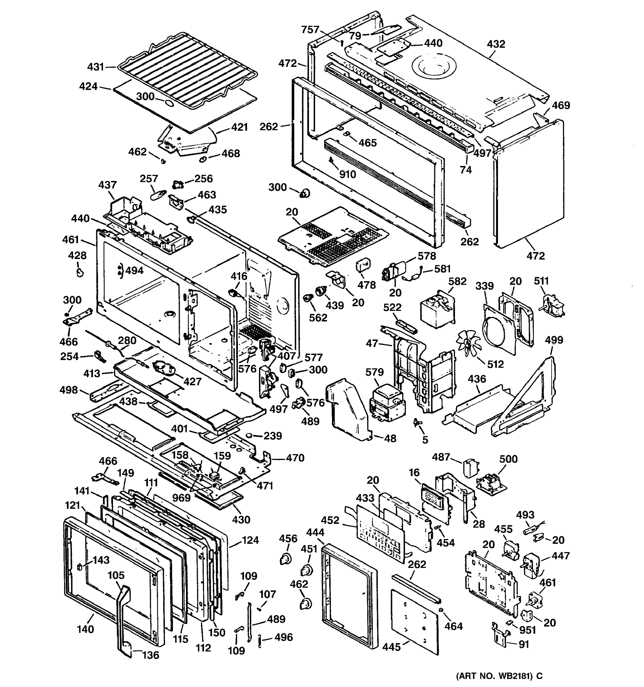 UPPER BODY WITH MICROWAVE MODULE