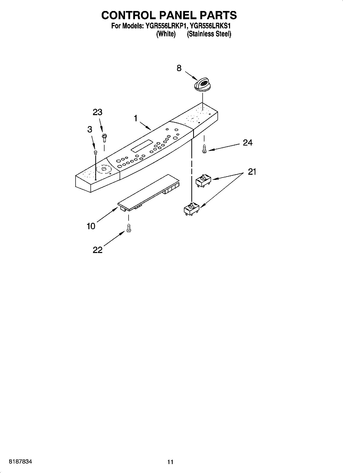 07 - CONTROL PANEL PARTS, MISCELLANEOUS PARTS