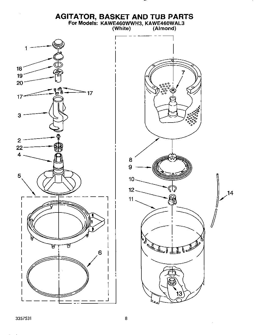 06 - AGITATOR, BASKET AND TUB