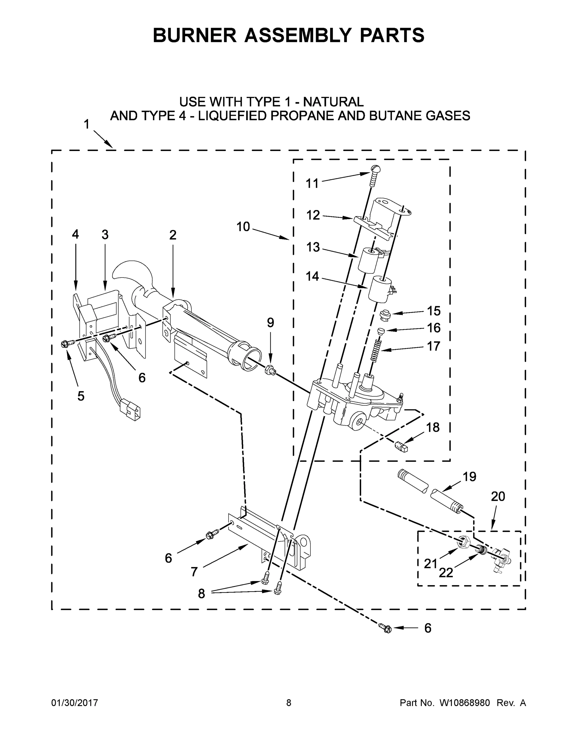 05 - BURNER ASSEMBLY PARTS