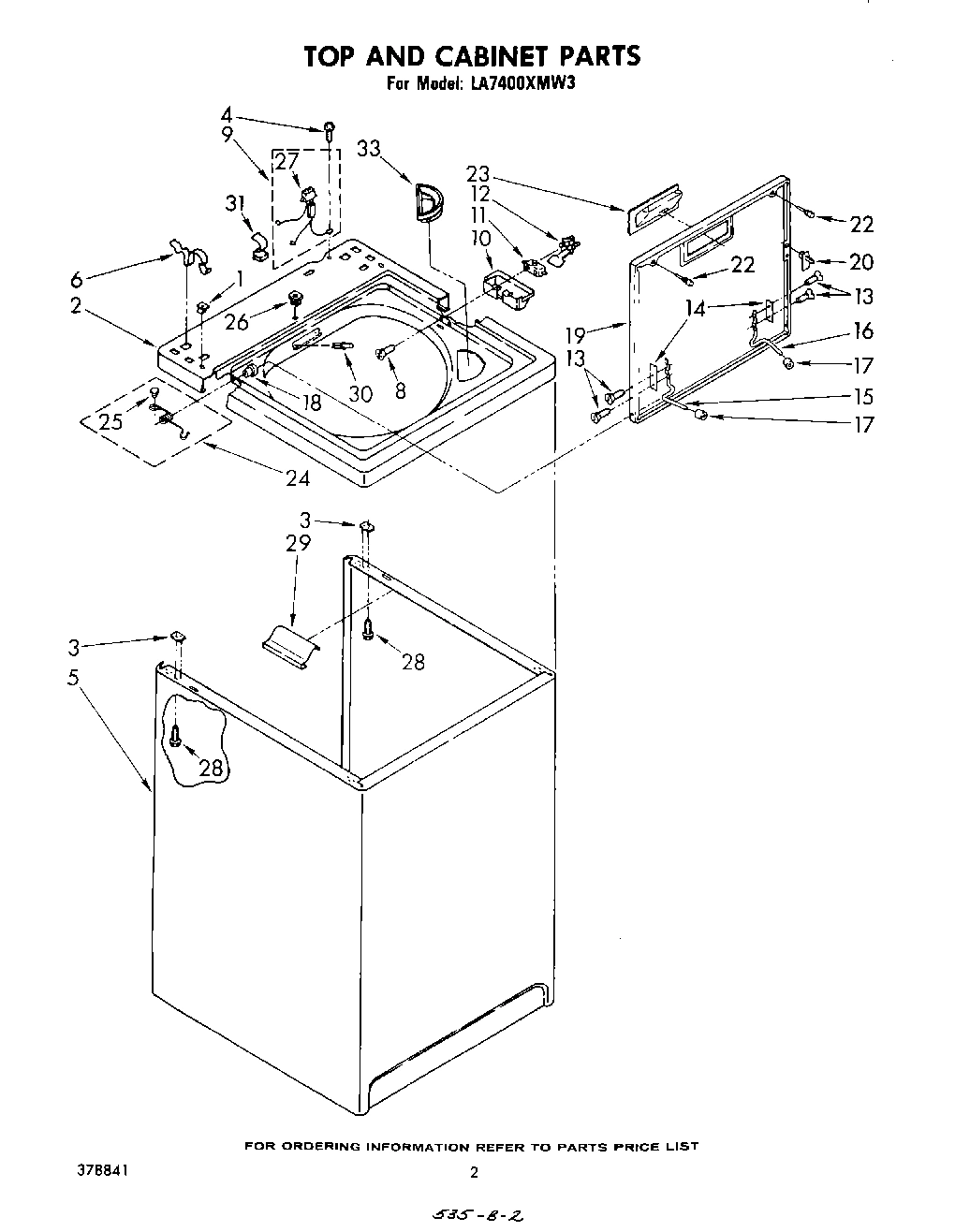 02 - TOP AND CABINET , LITERATURE AND OPTIONAL