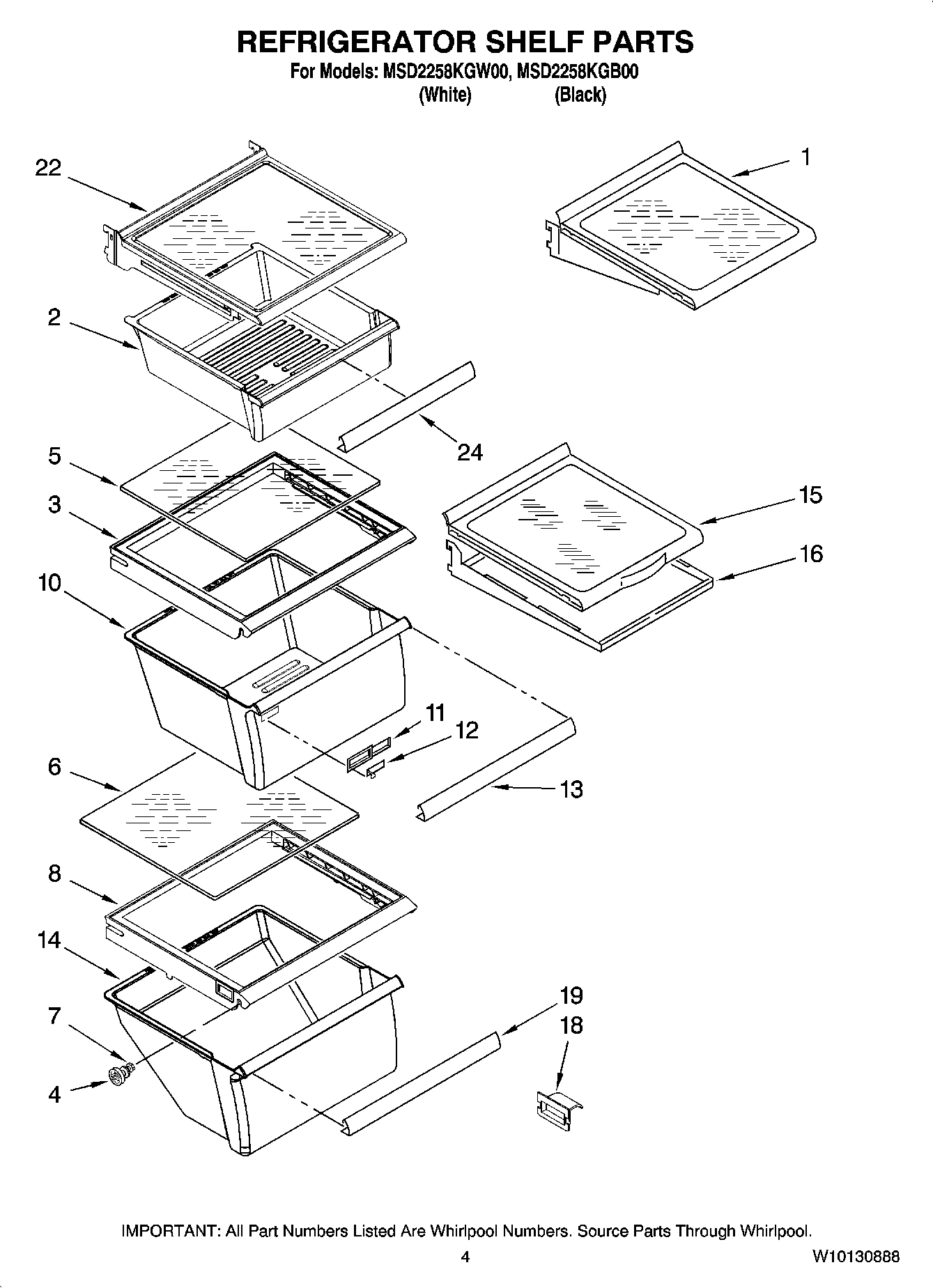 03 - REFRIGERATOR SHELF PARTS