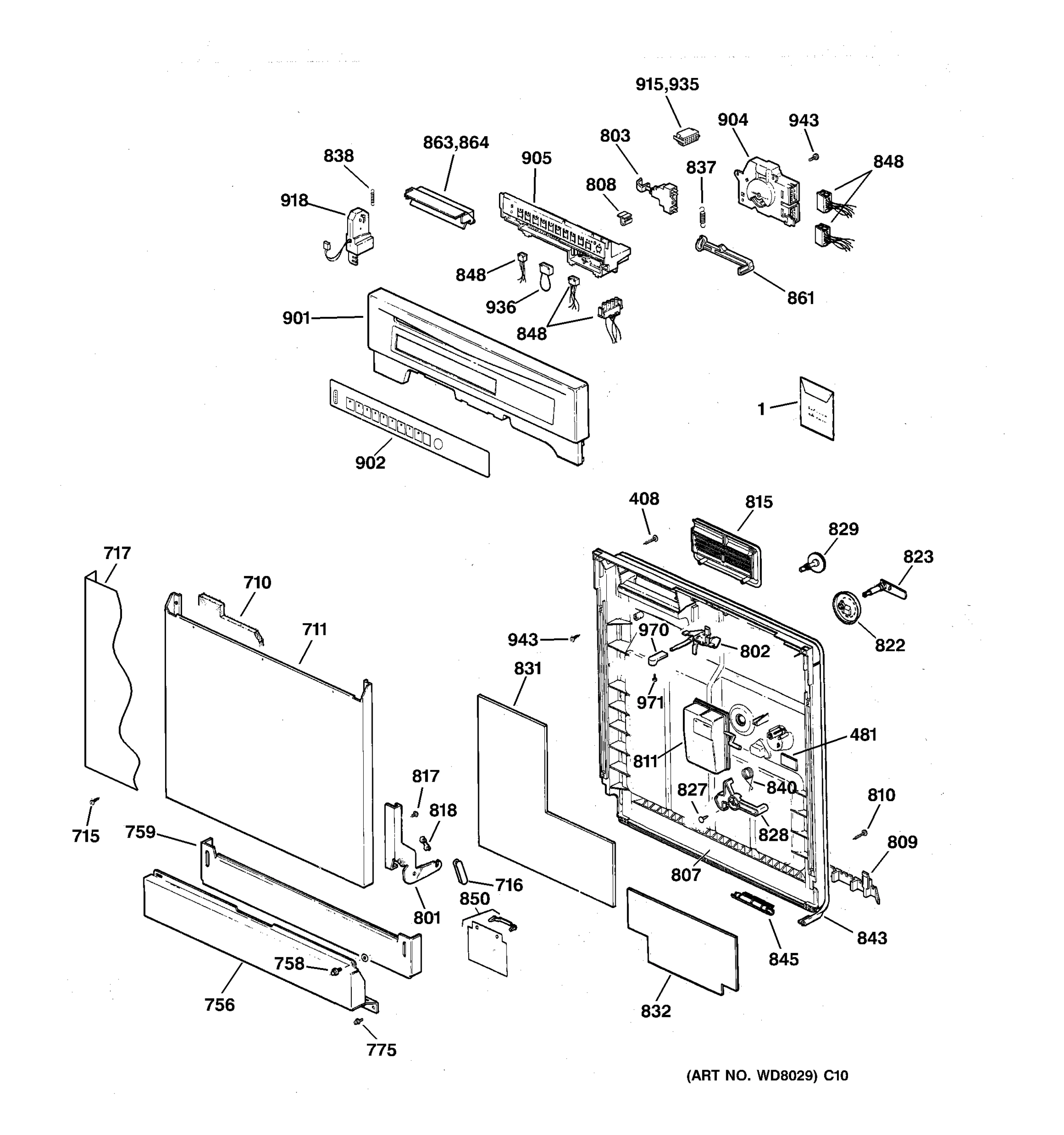 ESCUTCHEON & DOOR ASSEMBLY