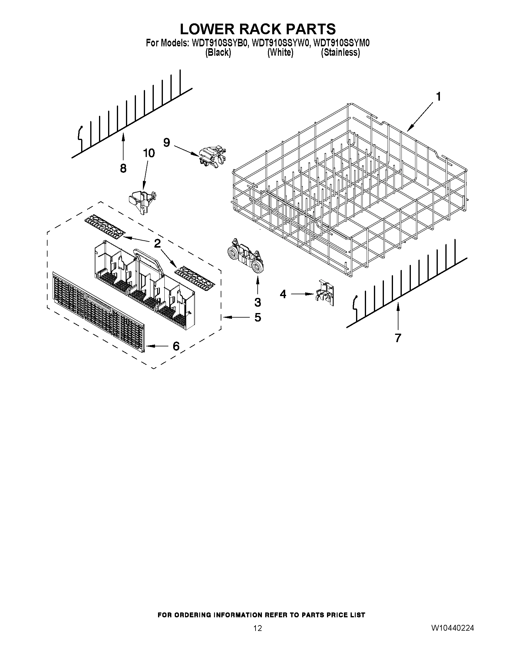 10 - LOWER RACK PARTS