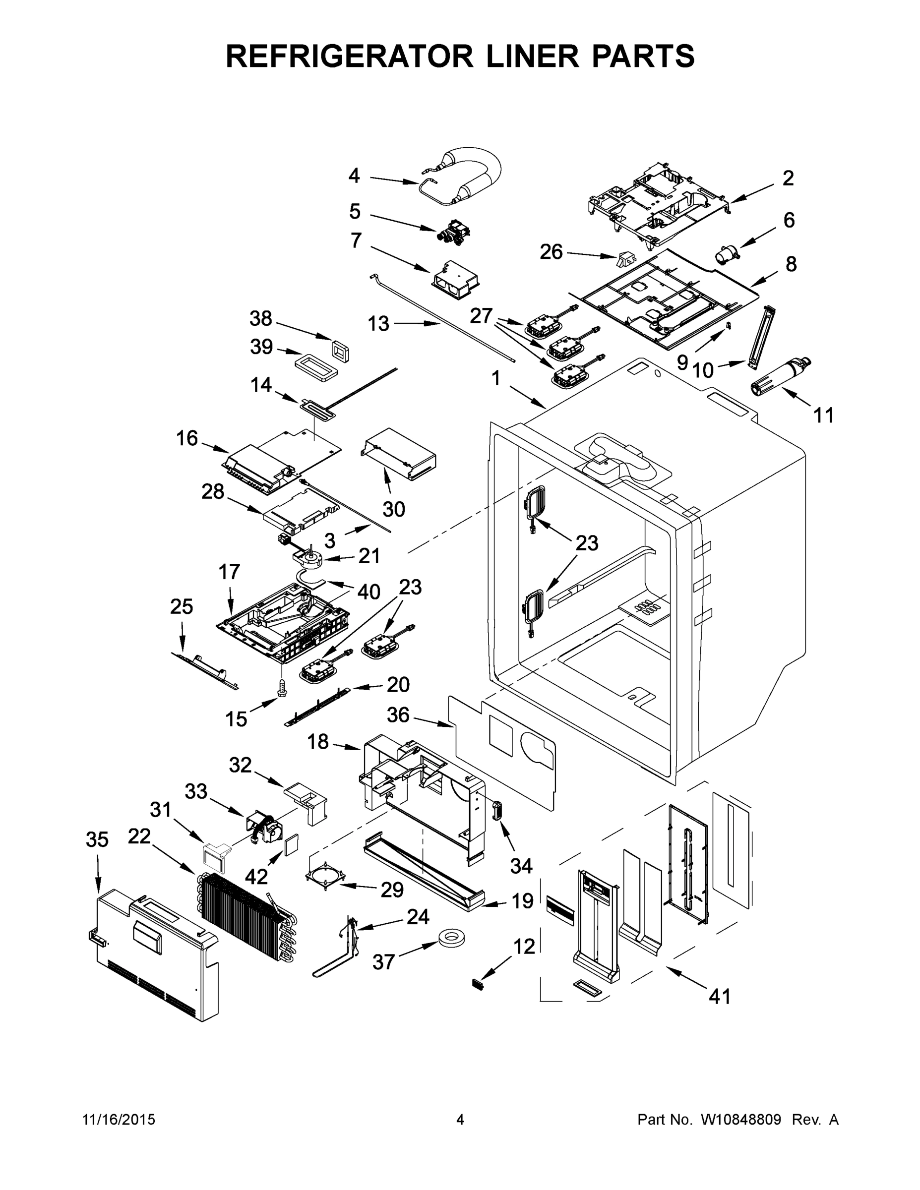 03 - REFRIGERATOR LINER PARTS