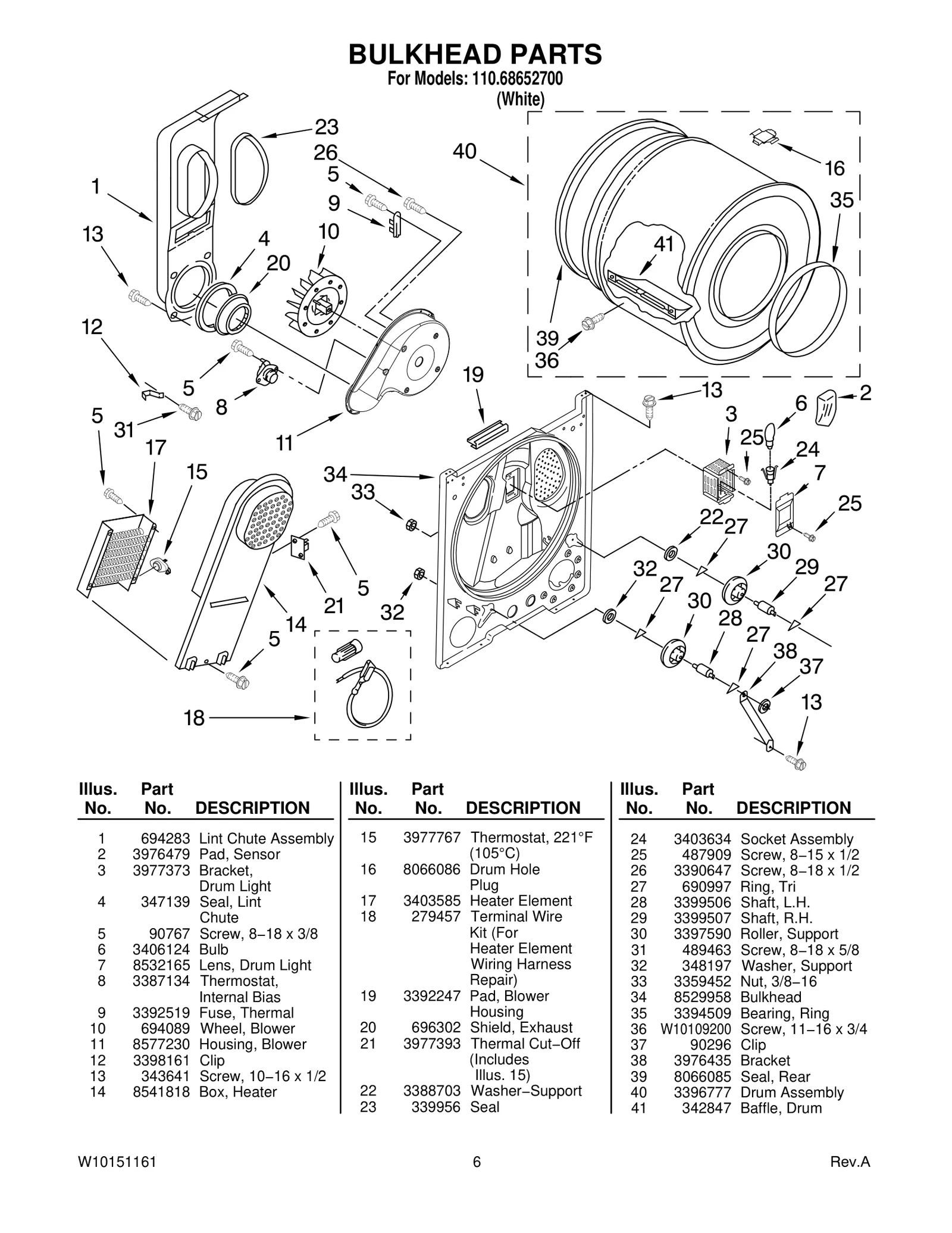 BULKHEAD PARTS