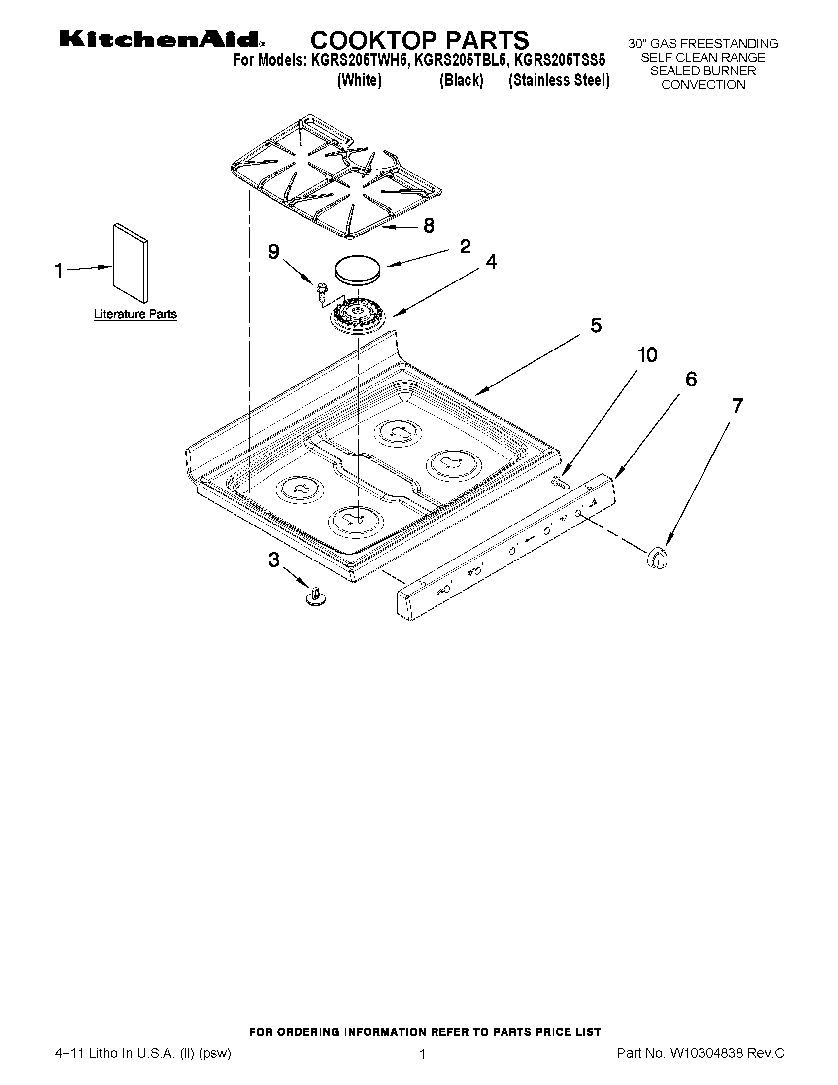01 - COOKTOP PARTS