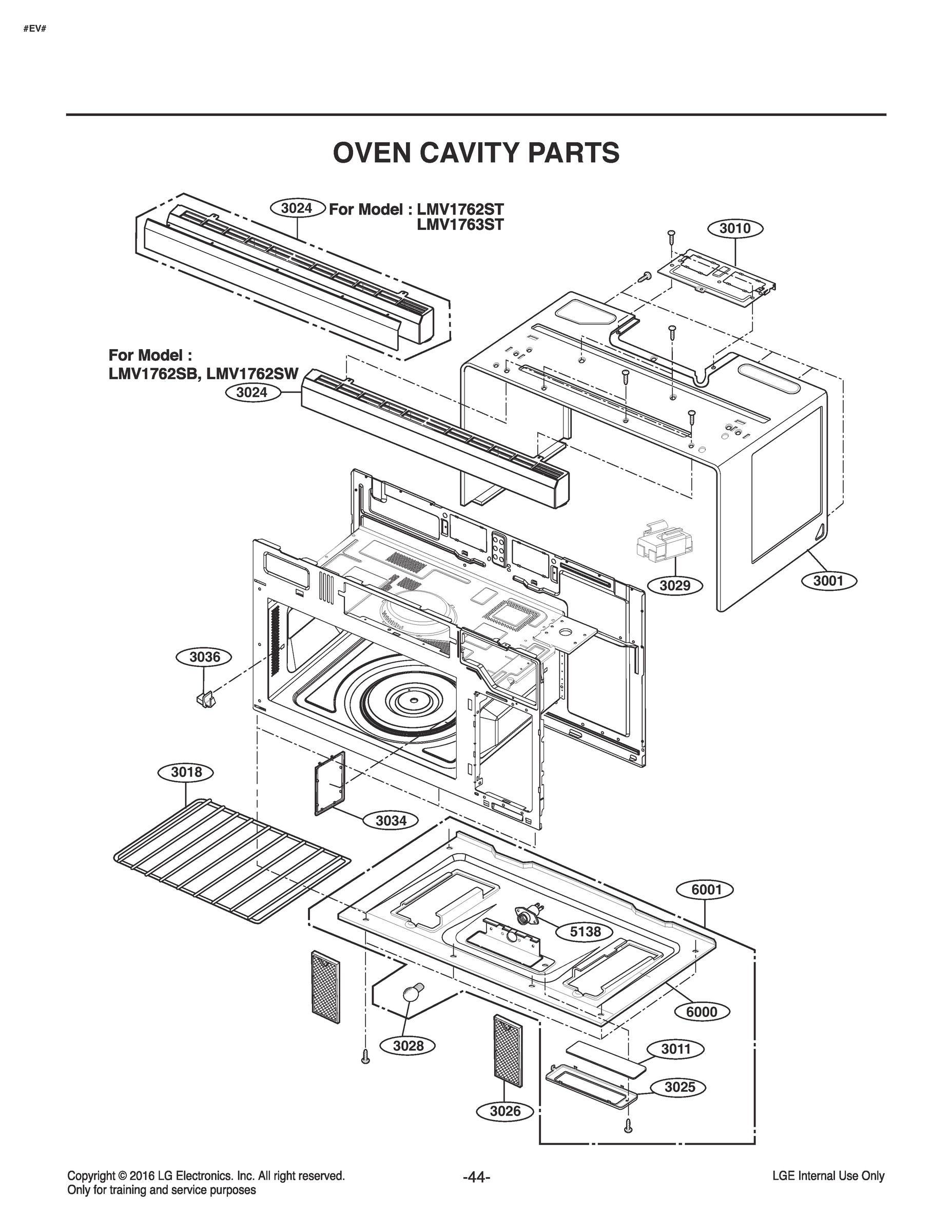 OVEN CAVITY PARTS