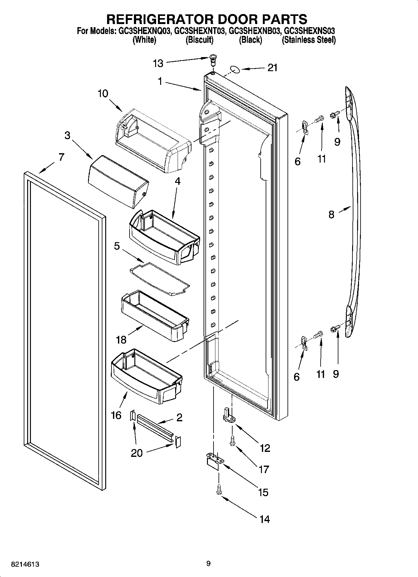 06 - REFRIGERATOR DOOR PARTS