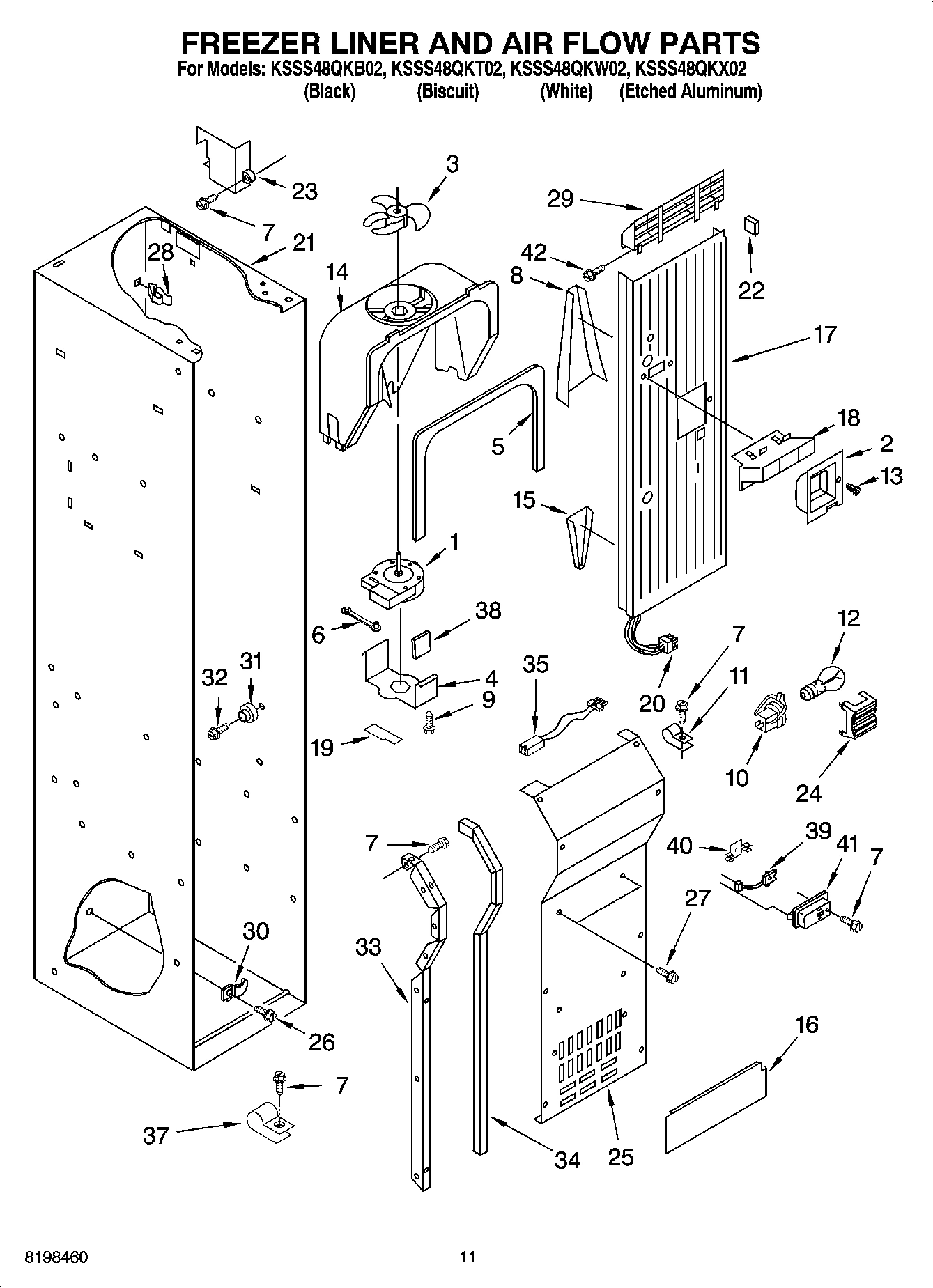 08 - FREEZER LINER AND AIR FLOW PARTS