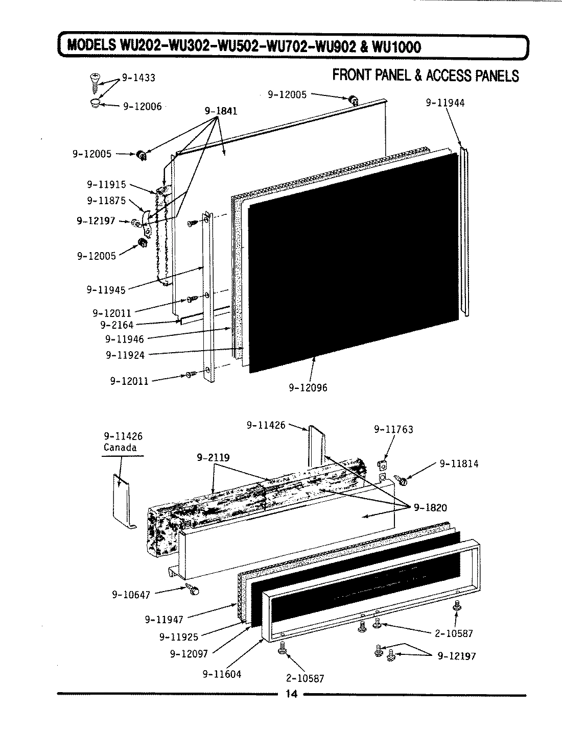 05 - FRONT PANEL & ACCESS PANELS (WU282)