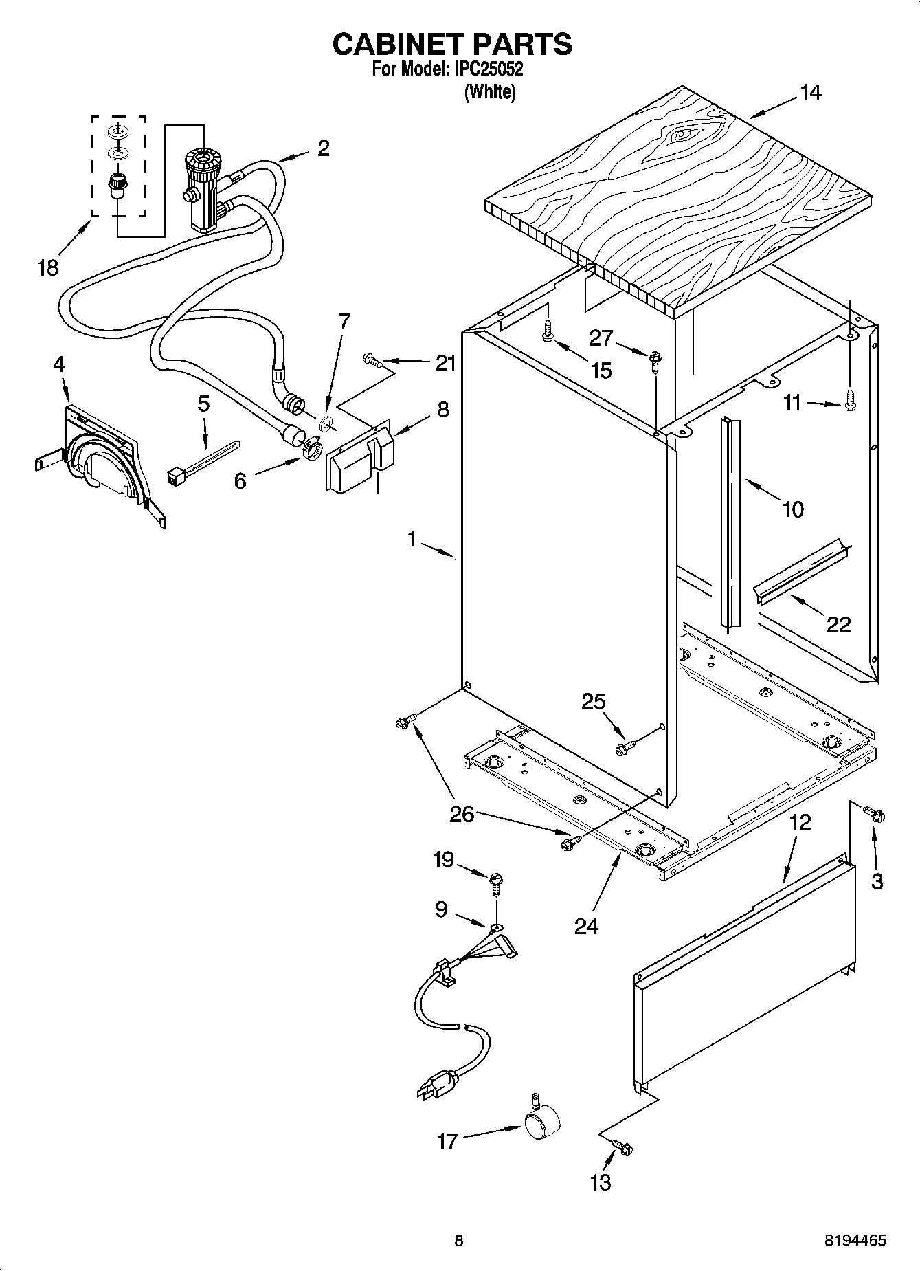 07 - CABINET PARTS, OPTIONAL PARTS (NOT INCLUDED)