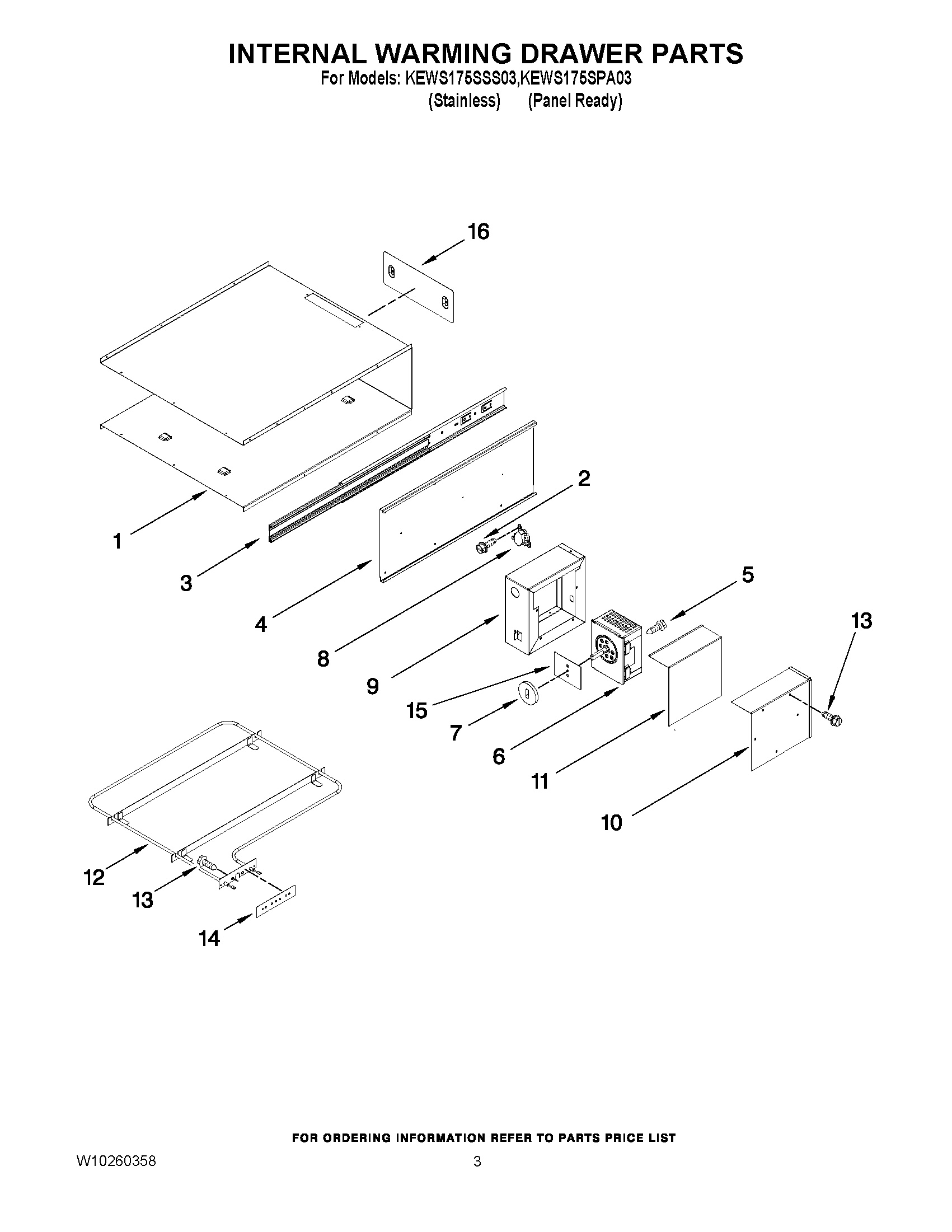 02 - INTERNAL WARMING DRAWER PARTS
